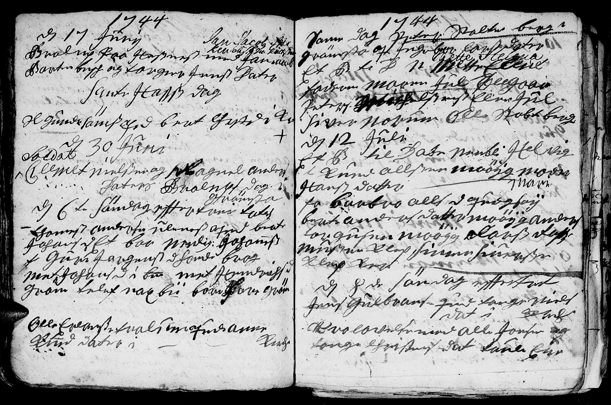Fjære sokneprestkontor, AV/SAK-1111-0011/F/Fb/L0001: Klokkerbok nr. B 1, 1732-1750, s. 112