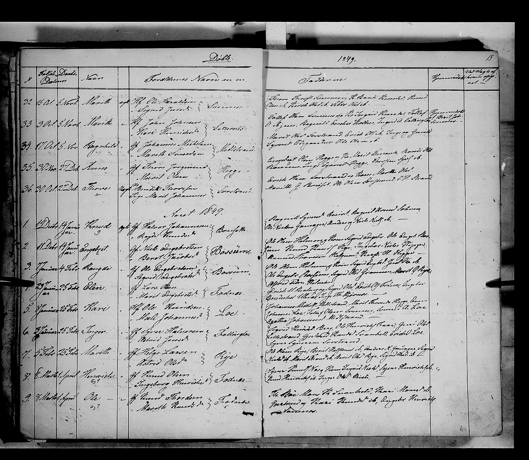 Nord-Aurdal prestekontor, AV/SAH-PREST-132/H/Ha/Haa/L0005: Ministerialbok nr. 5, 1842-1863, s. 15