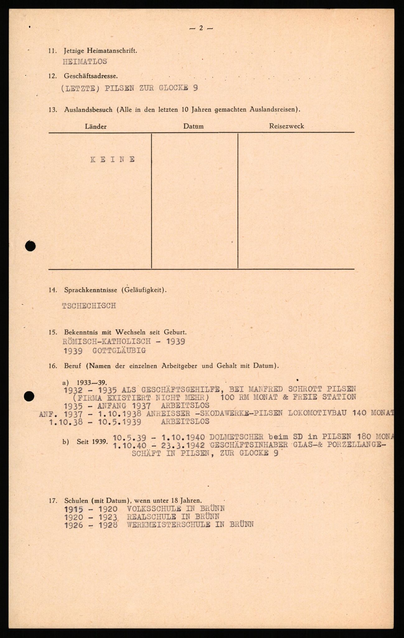 Forsvaret, Forsvarets overkommando II, RA/RAFA-3915/D/Db/L0041: CI Questionaires.  Diverse nasjonaliteter., 1945-1946, s. 355