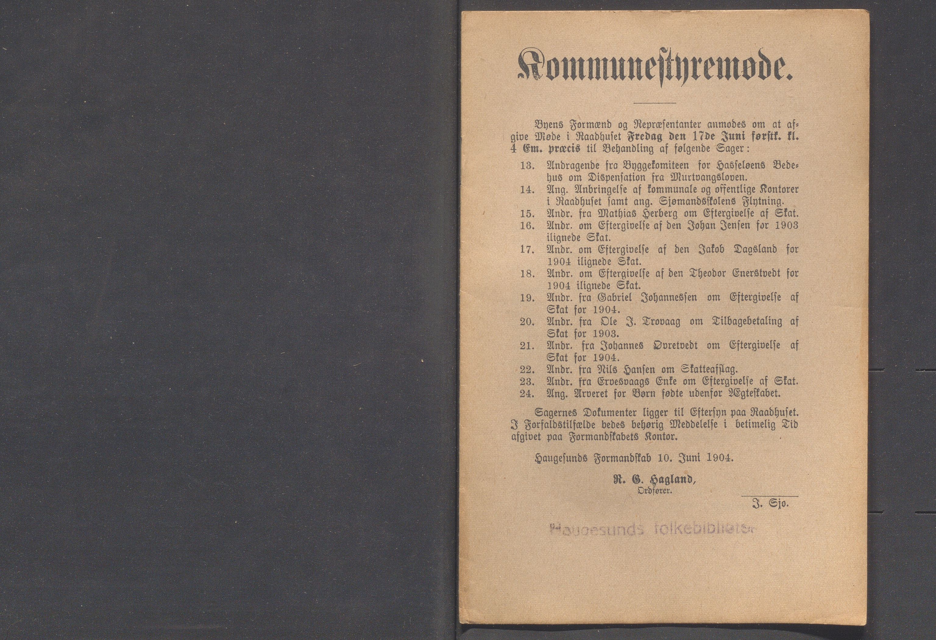 Haugesund kommune - Formannskapet og Bystyret, IKAR/A-740/A/Abb/L0001: Bystyreforhandlinger, 1889-1907, s. 480