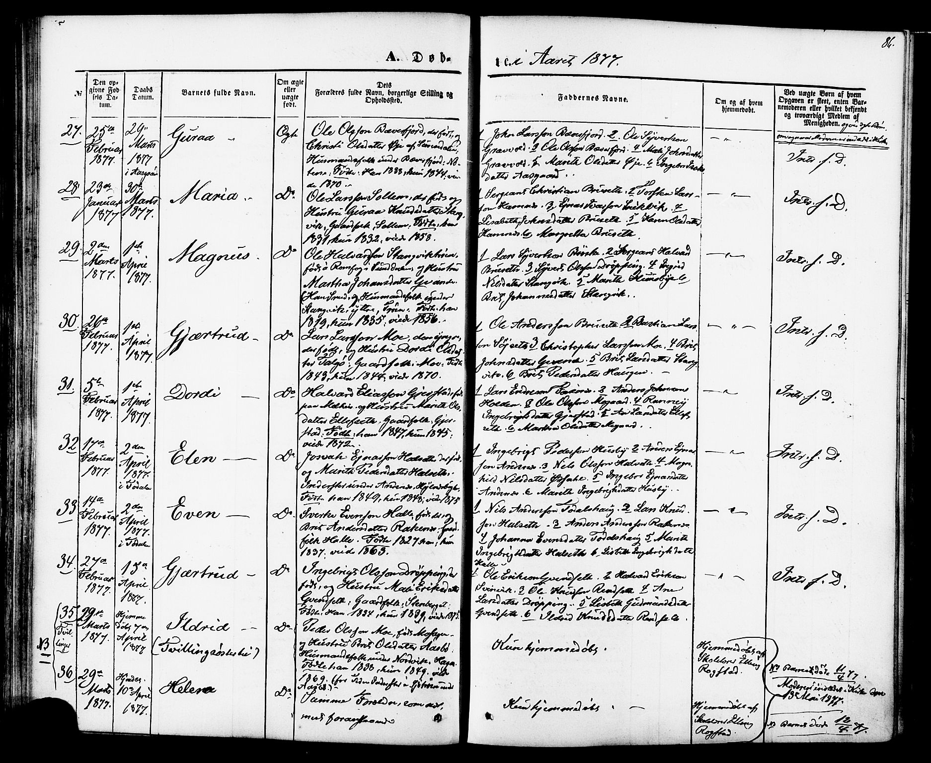 Ministerialprotokoller, klokkerbøker og fødselsregistre - Møre og Romsdal, AV/SAT-A-1454/592/L1027: Ministerialbok nr. 592A05, 1865-1878, s. 86