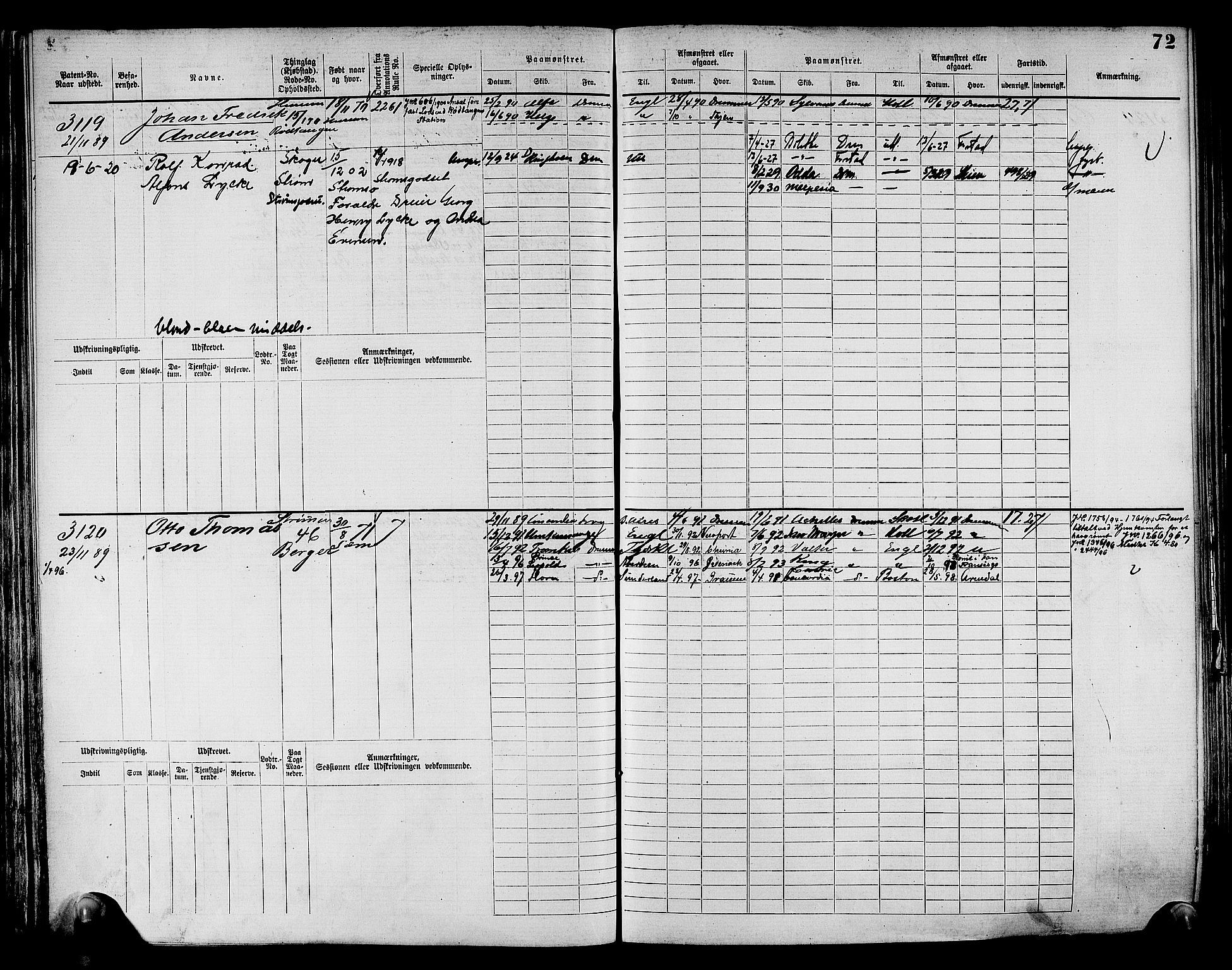 Drammen innrulleringsdistrikt, AV/SAKO-A-781/F/Fc/L0004: Hovedrulle, 1885, s. 76