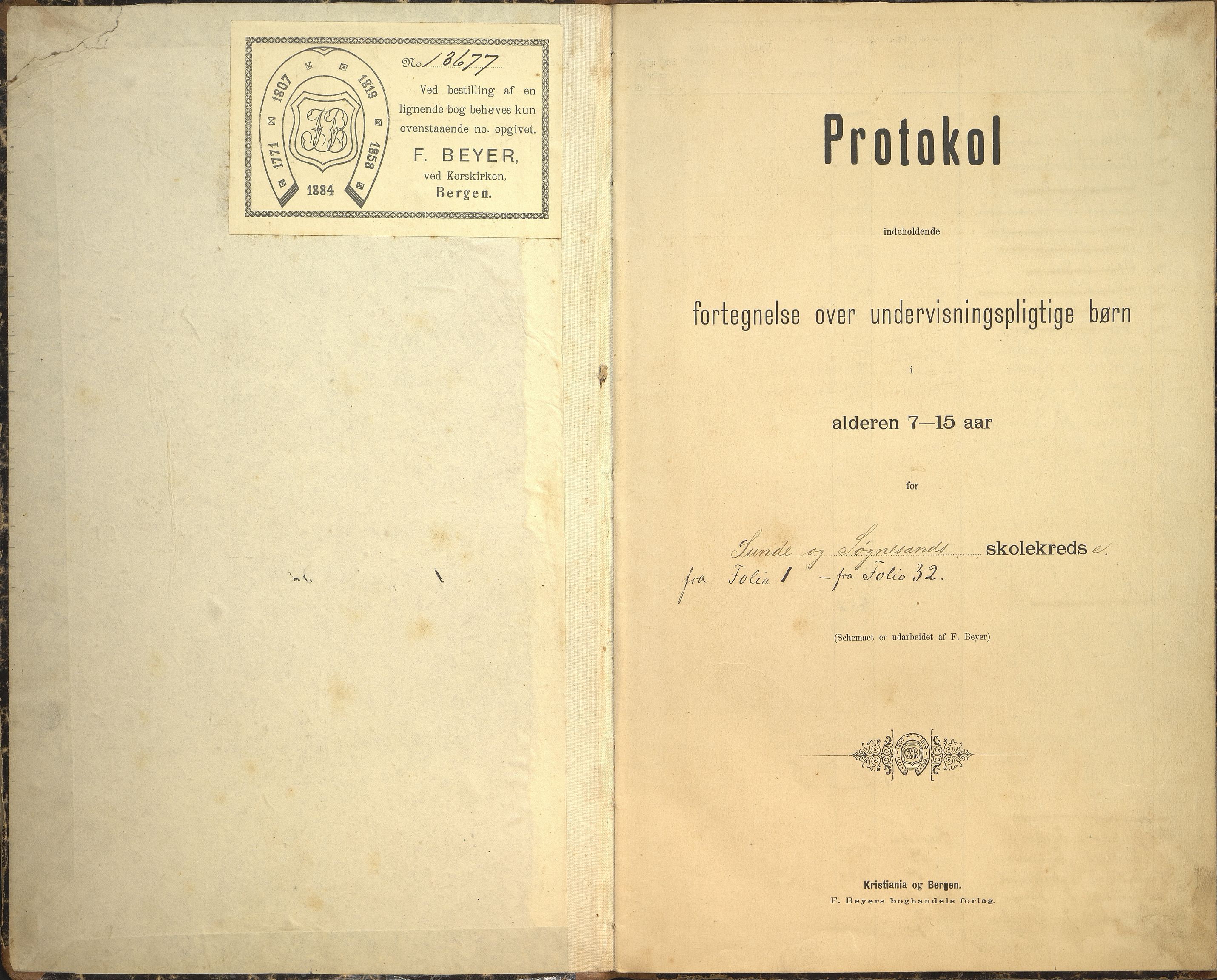 Jølster kommune. Sygnesand skule, VLFK/K-14310.520.20/541/L0001: protokoll over undervisningspliktige born for Sunde skulekrins og Sygnesand skulekrins, 1902-1910