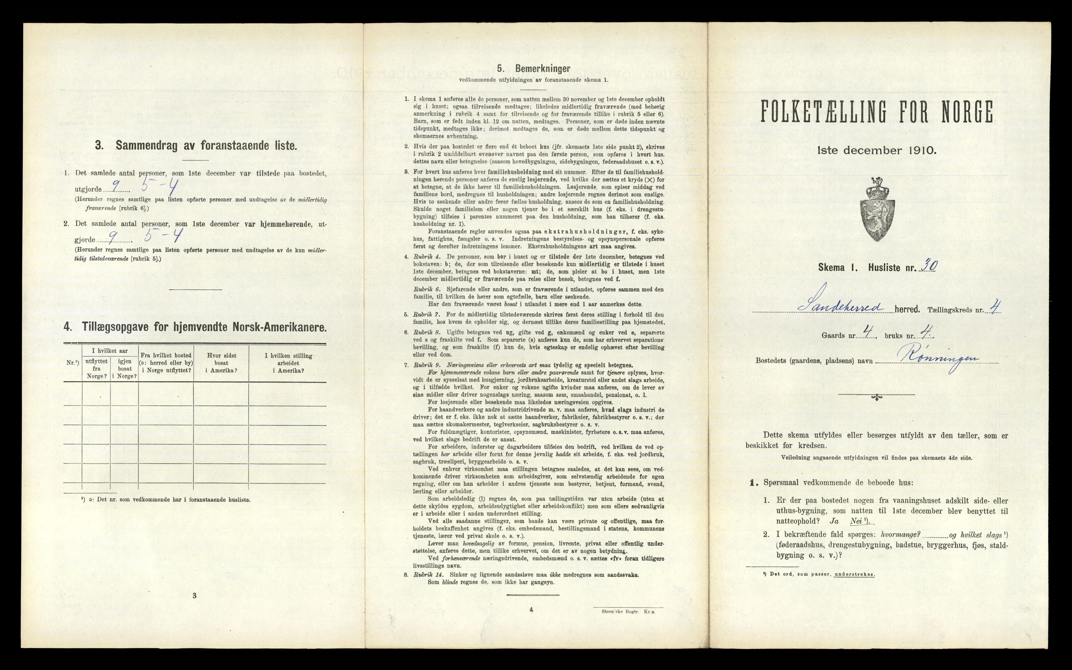 RA, Folketelling 1910 for 0724 Sandeherred herred, 1910, s. 799