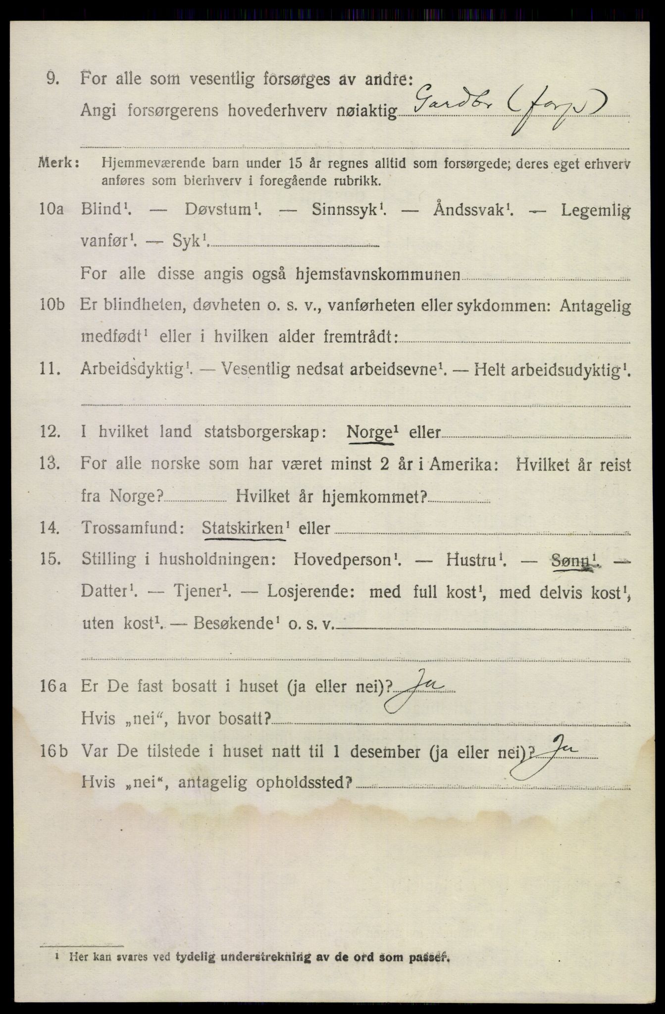 SAKO, Folketelling 1920 for 0820 Lunde herred, 1920, s. 1136
