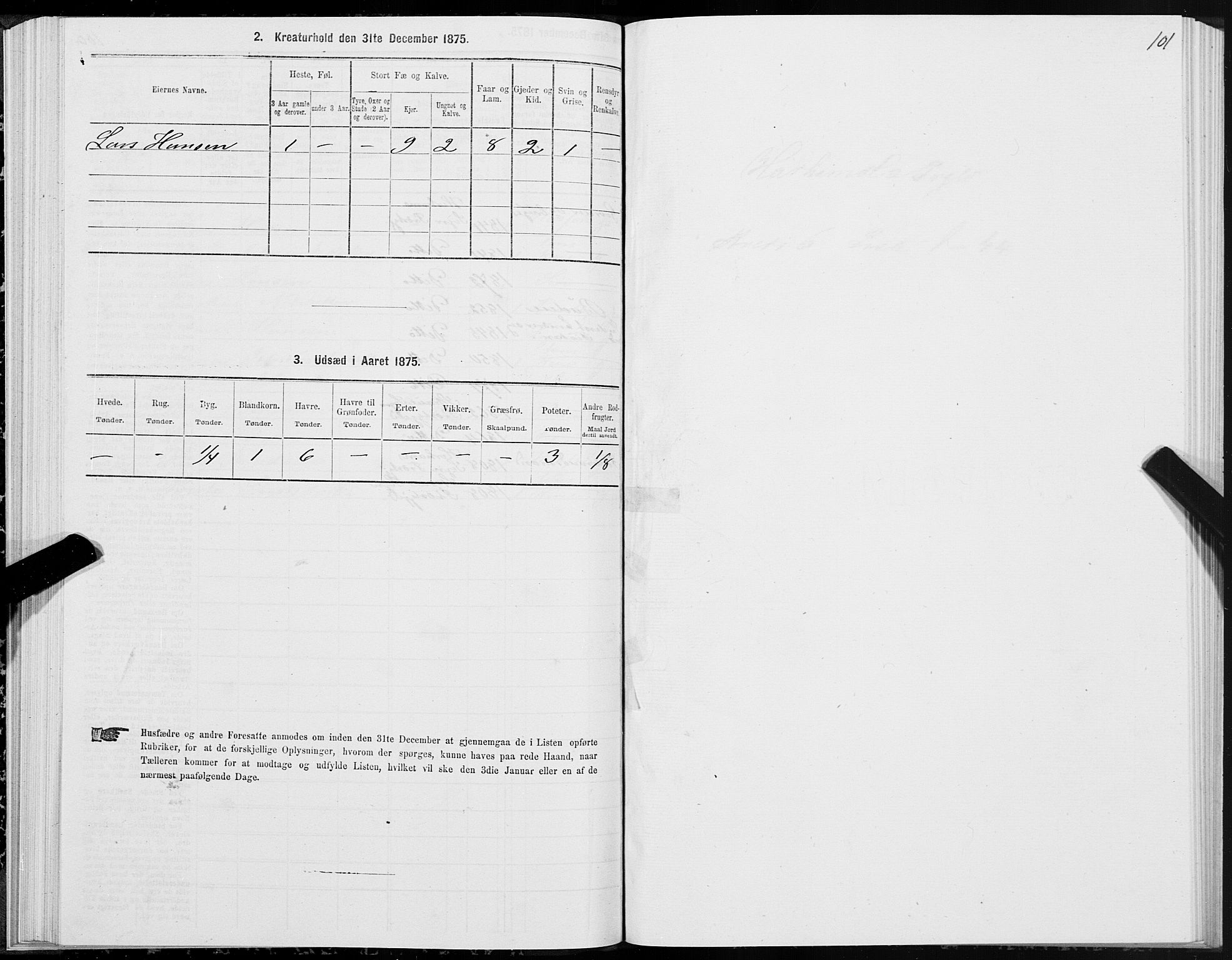 SAT, Folketelling 1875 for 1534P Haram prestegjeld, 1875, s. 3101