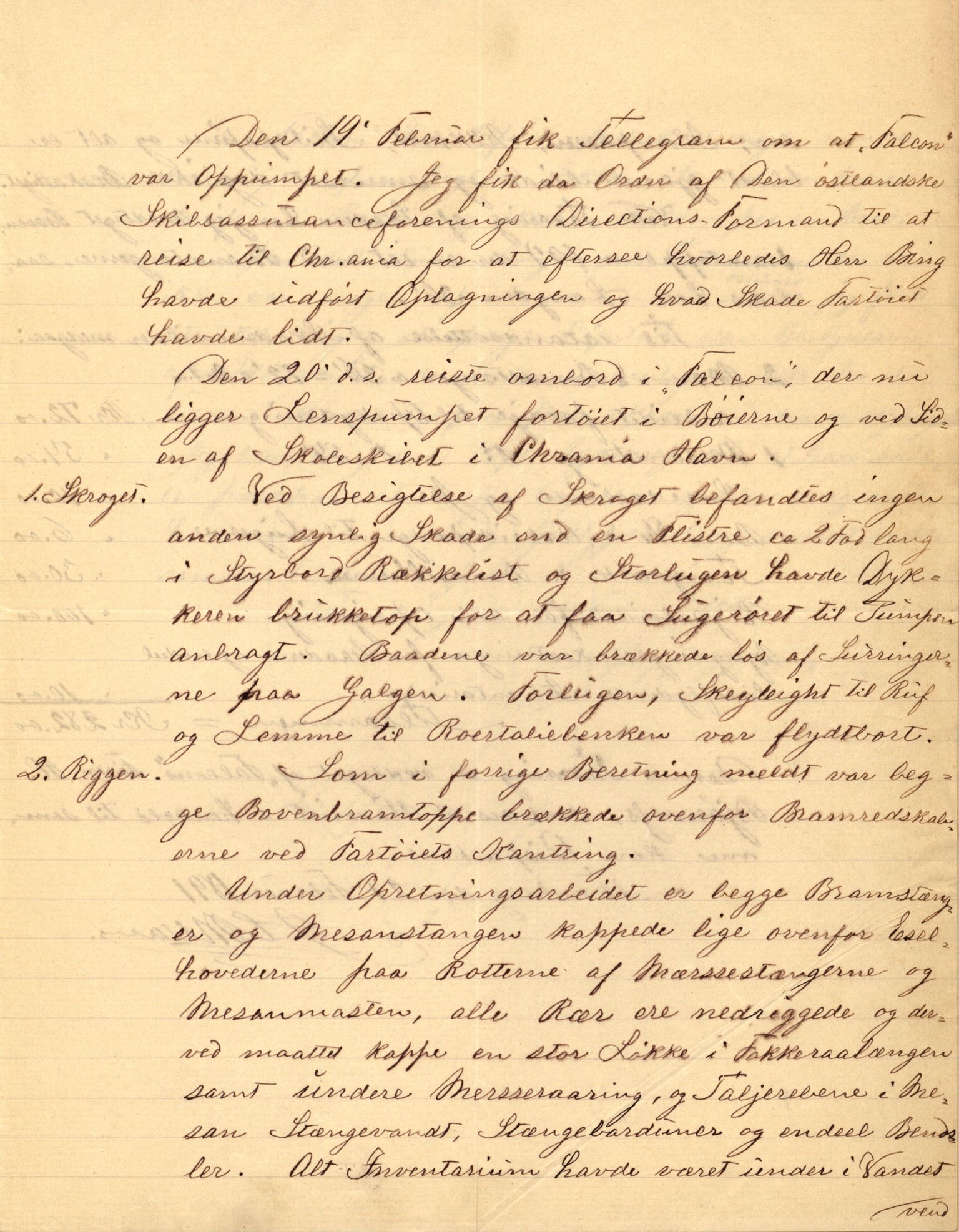 Pa 63 - Østlandske skibsassuranceforening, VEMU/A-1079/G/Ga/L0027/0011: Havaridokumenter / Louise, Lucie, Falcon, Ingeborg av Laurvig, Imperator, 1891, s. 28