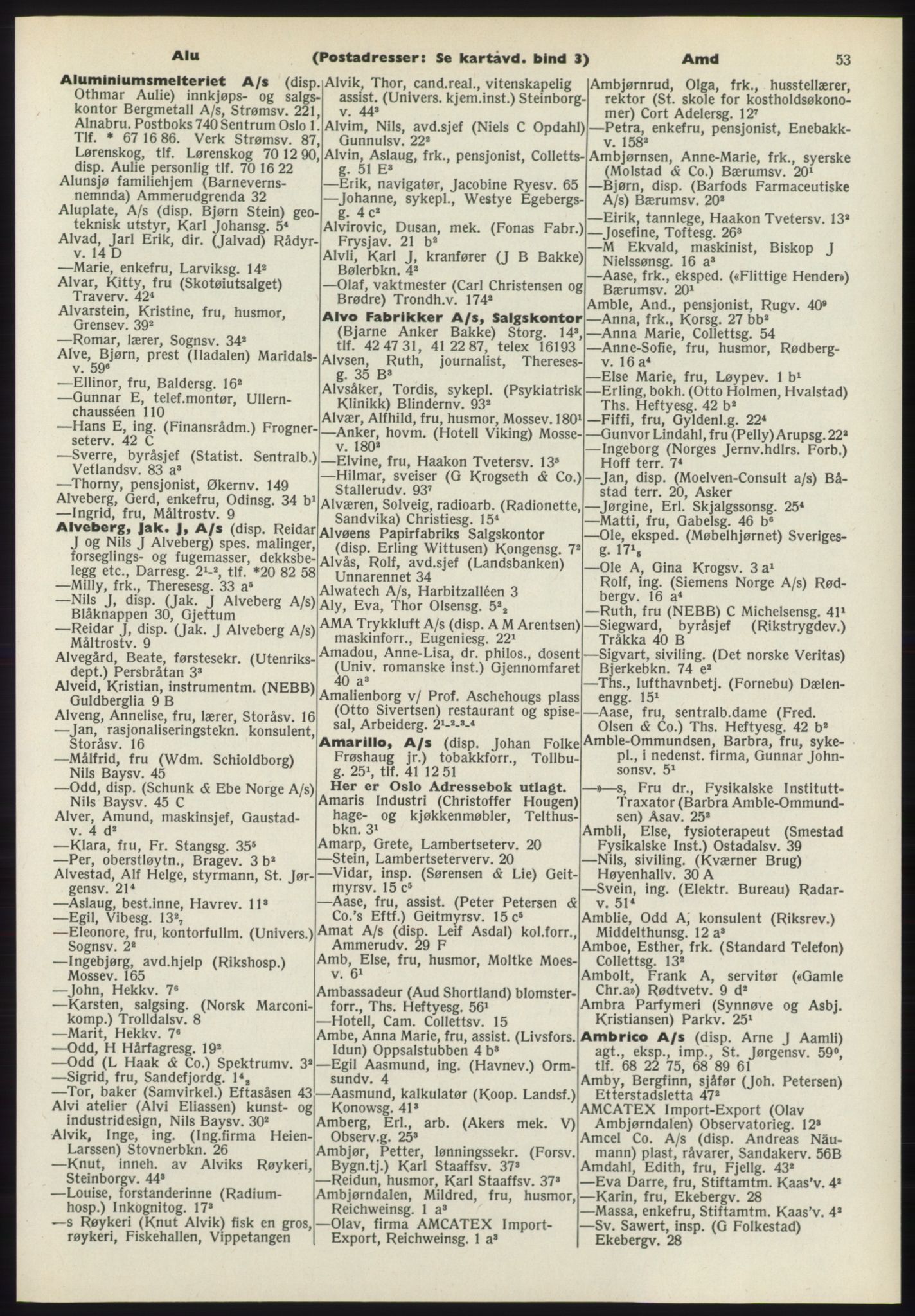 Kristiania/Oslo adressebok, PUBL/-, 1970-1971, s. 53
