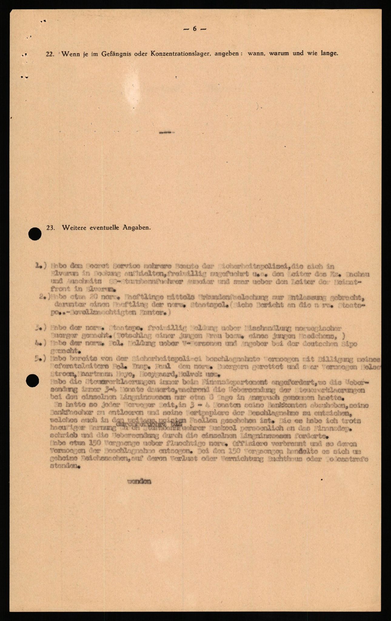 Forsvaret, Forsvarets overkommando II, AV/RA-RAFA-3915/D/Db/L0018: CI Questionaires. Tyske okkupasjonsstyrker i Norge. Tyskere., 1945-1946, s. 453