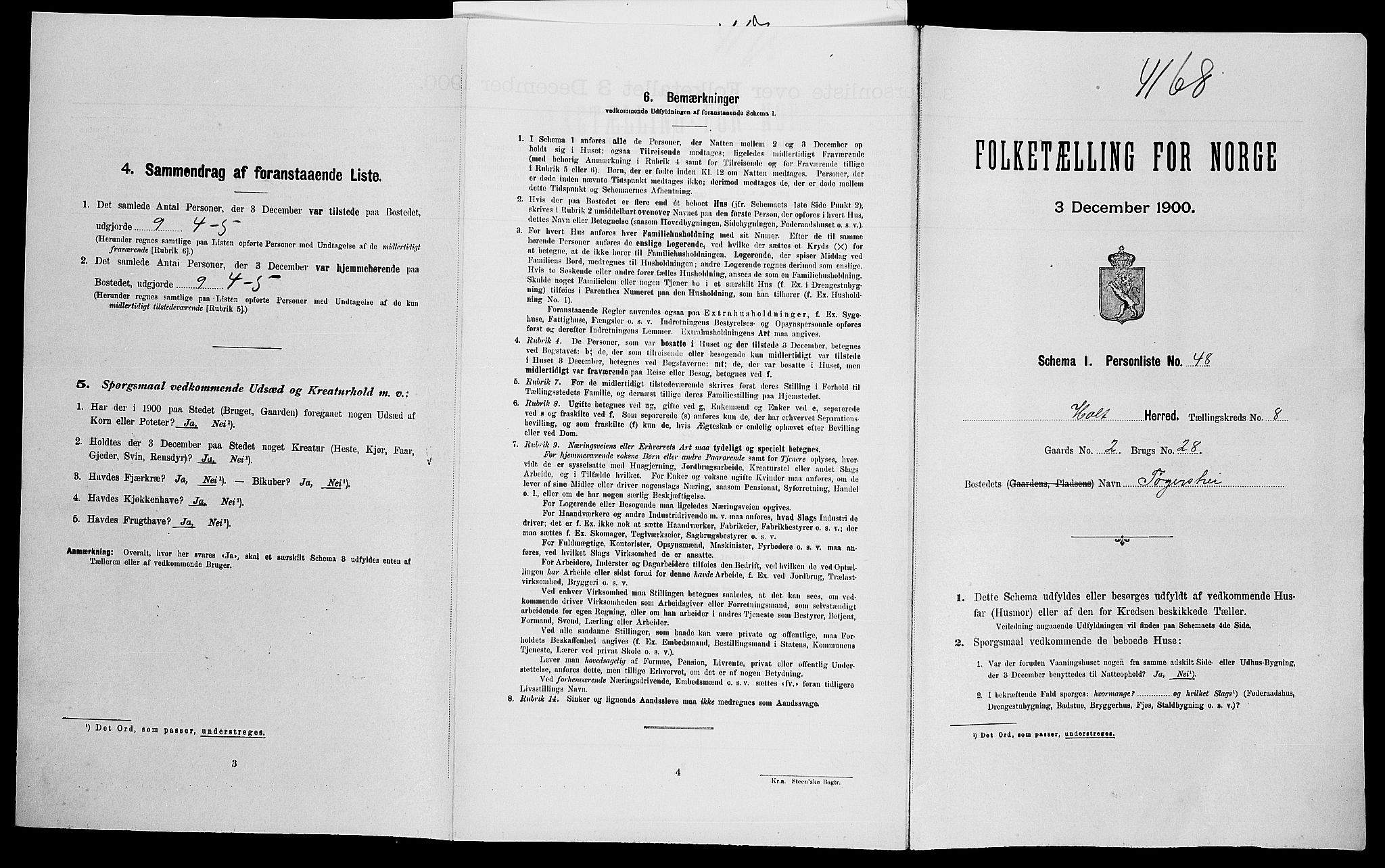 SAK, Folketelling 1900 for 0914 Holt herred, 1900, s. 1217