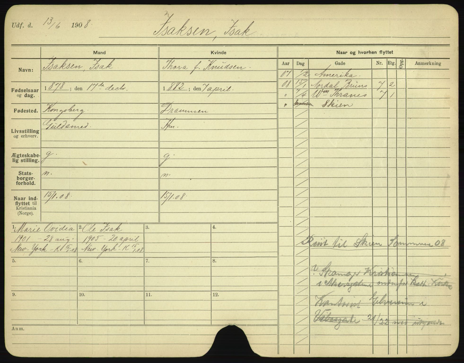 Oslo folkeregister, Registerkort, AV/SAO-A-11715/F/Fa/Fac/L0005: Menn, 1906-1914, s. 29a