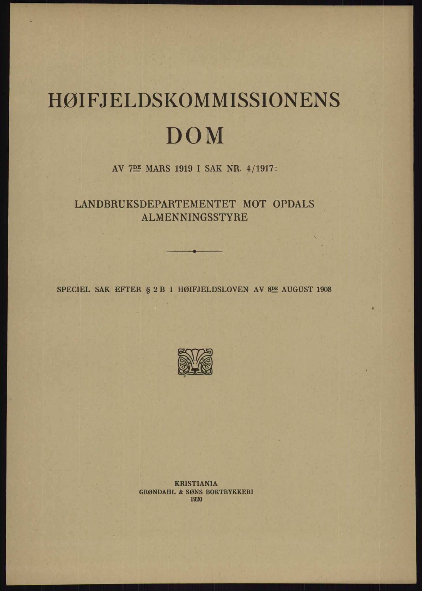 Høyfjellskommisjonen, RA/S-1546/X/Xa/L0001: Nr. 1-33, 1909-1953, s. 3636