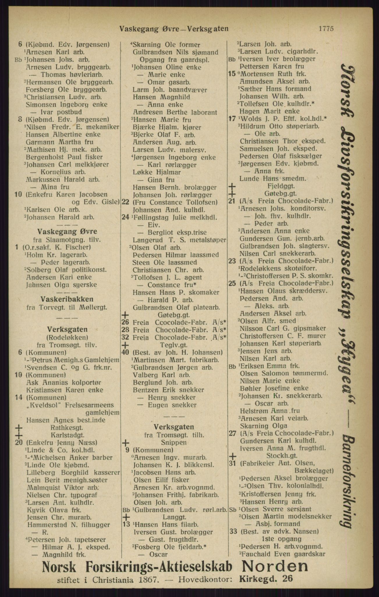 Kristiania/Oslo adressebok, PUBL/-, 1916, s. 1775