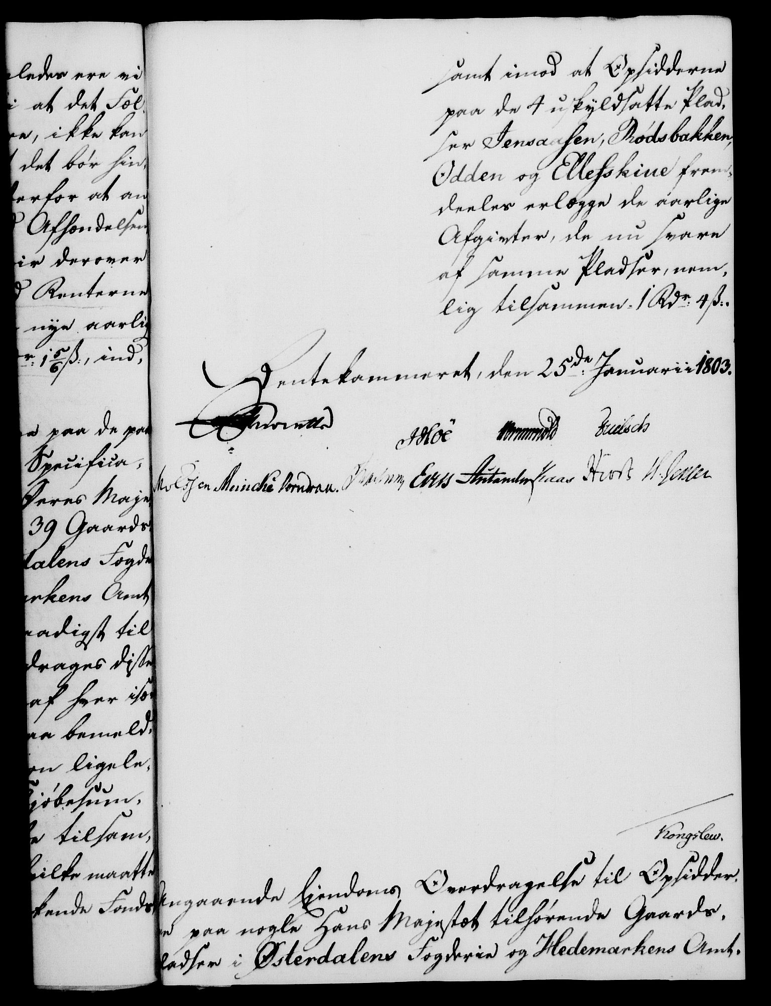 Rentekammeret, Kammerkanselliet, RA/EA-3111/G/Gf/Gfa/L0085: Norsk relasjons- og resolusjonsprotokoll (merket RK 52.85), 1803, s. 111