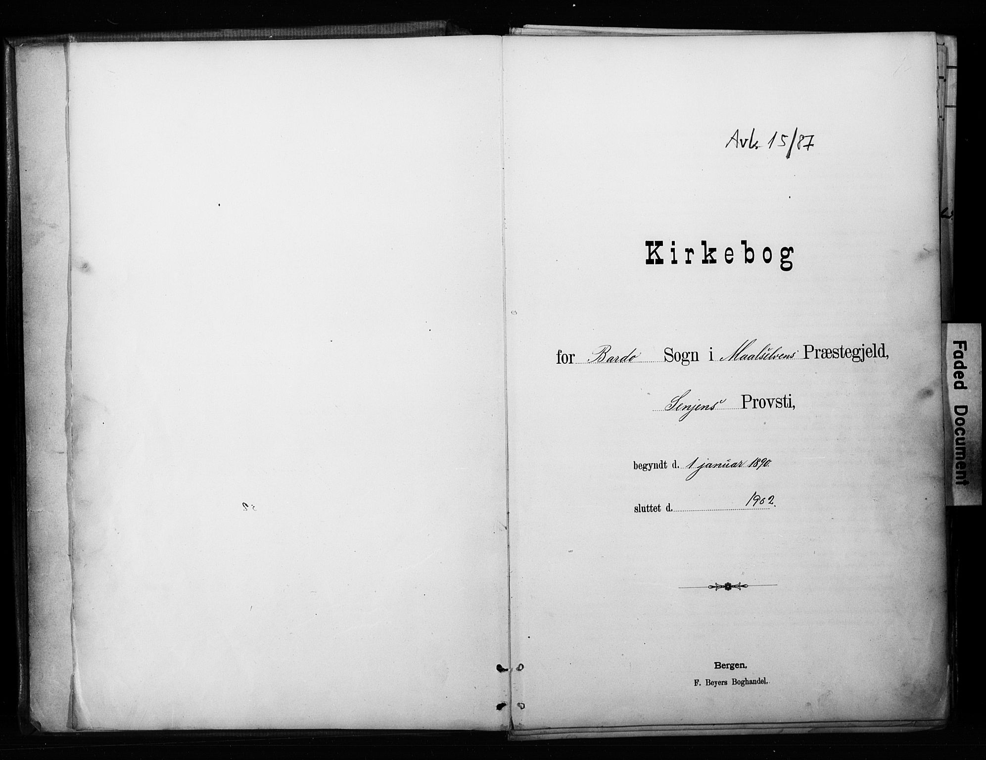 Målselv sokneprestembete, SATØ/S-1311/G/Ga/Gaa/L0010kirke: Ministerialbok nr. 10, 1890-1902