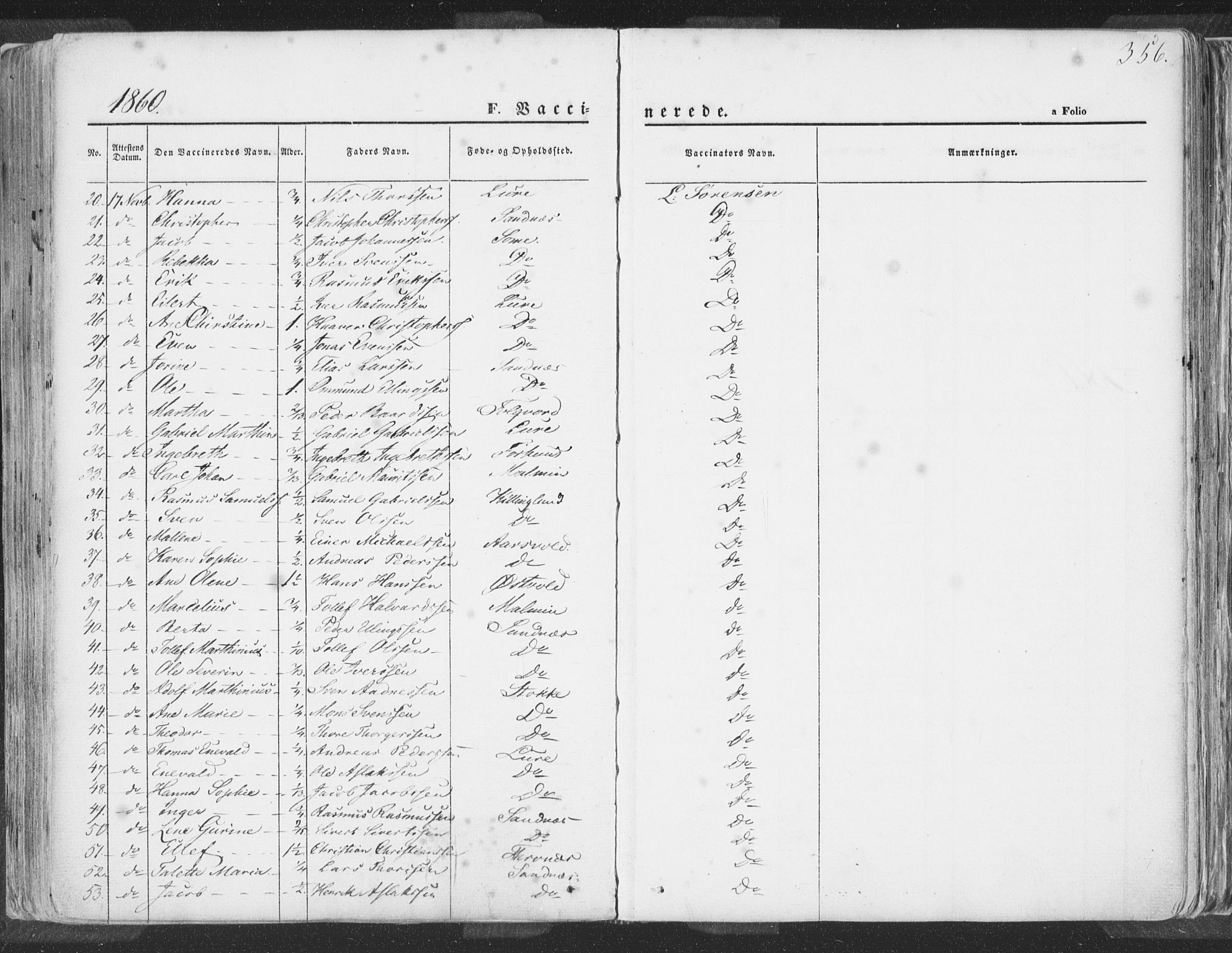 Høyland sokneprestkontor, AV/SAST-A-101799/001/30BA/L0009: Ministerialbok nr. A 9.2, 1857-1877, s. 356