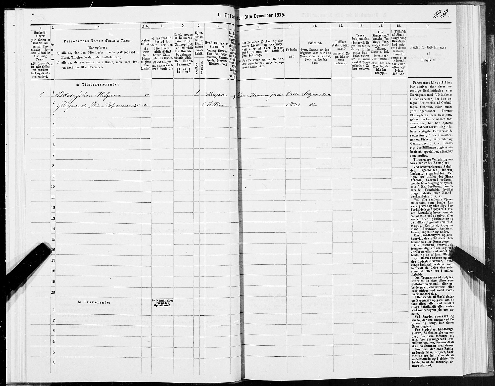 SAT, Folketelling 1875 for 1842P Skjerstad prestegjeld, 1875, s. 3083