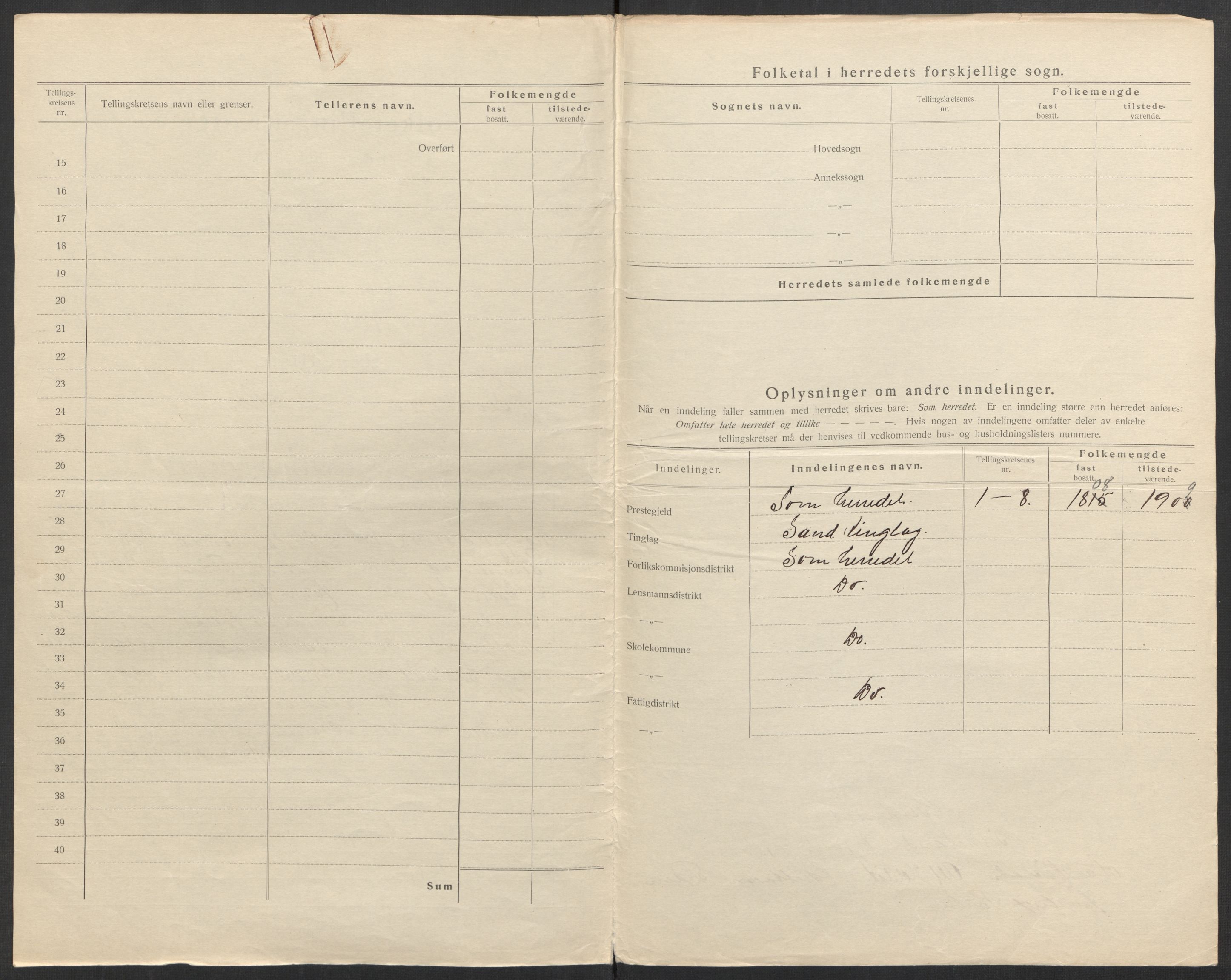 SAK, Folketelling 1920 for 0928 Birkenes herred, 1920, s. 5