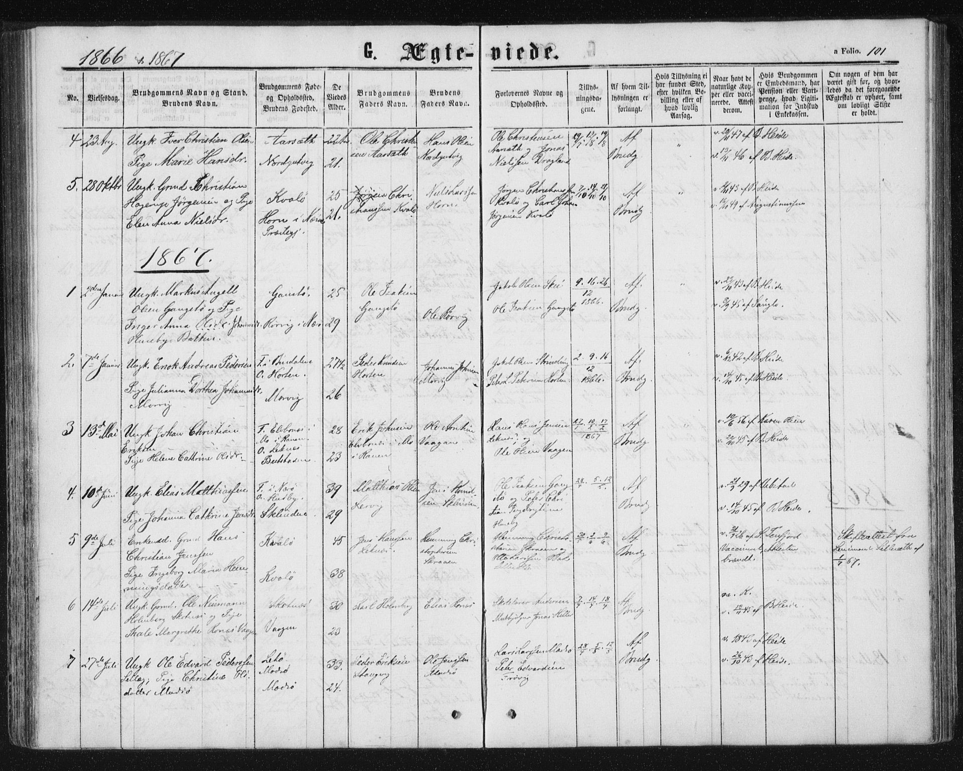 Ministerialprotokoller, klokkerbøker og fødselsregistre - Nord-Trøndelag, SAT/A-1458/788/L0696: Ministerialbok nr. 788A03, 1863-1877, s. 101