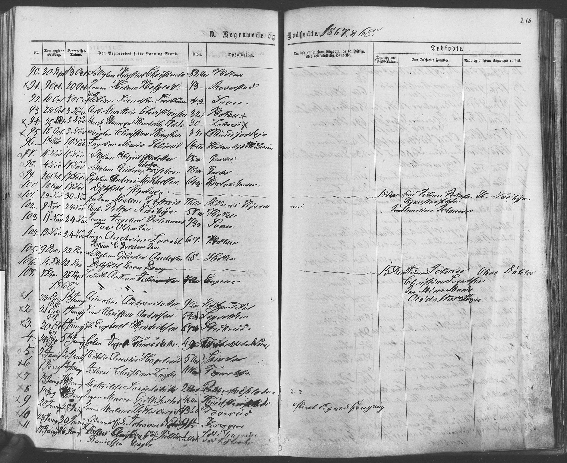 Vestby prestekontor Kirkebøker, AV/SAO-A-10893/F/Fa/L0008: Ministerialbok nr. I 8, 1863-1877, s. 216