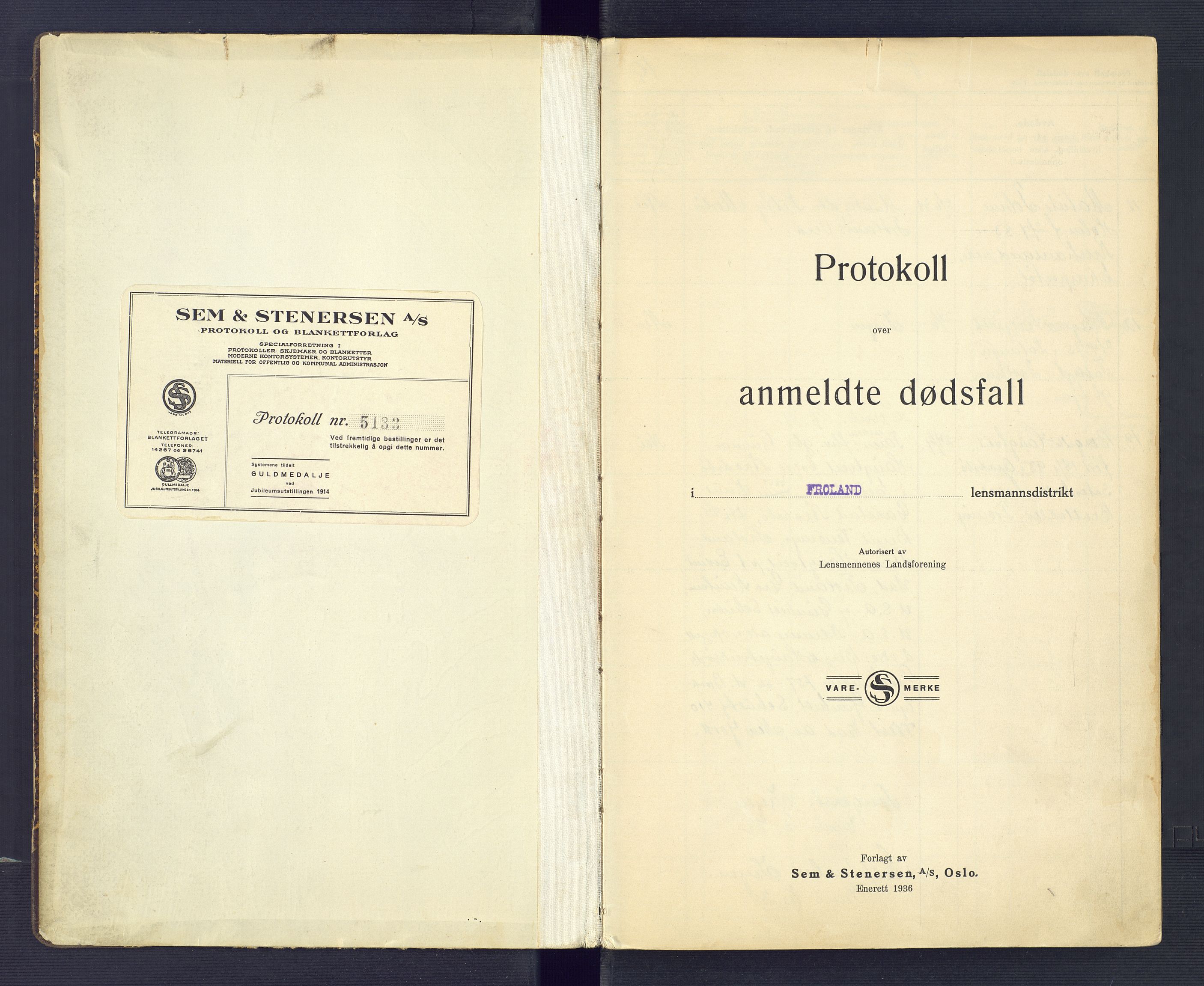 Froland lensmannskontor, AV/SAK-1241-0014/F/Fe/L0001/0004: Dødsfallsprotokoller / Dødsfallsprotokoll, 1938-1954