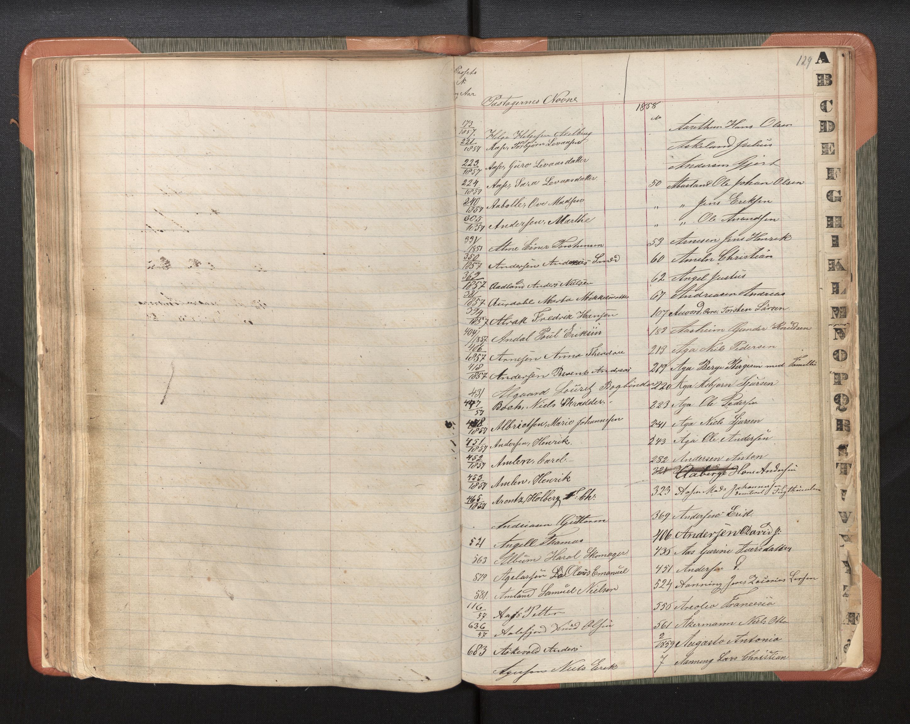 Bergen politikammer / politidistrikt, AV/SAB-A-60401/L/La/Lab/L0006: Passprotokoll, 1857-1879, s. 133