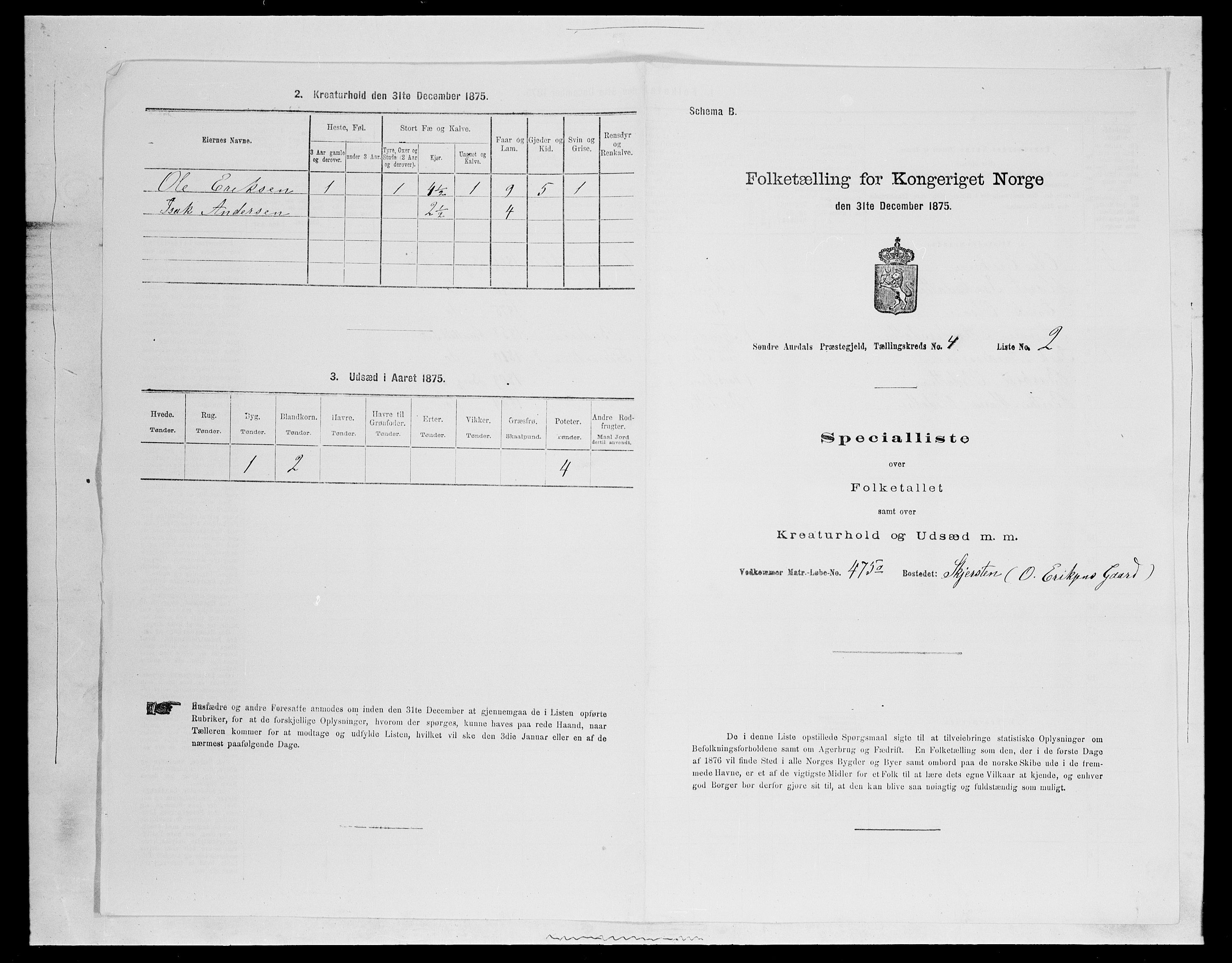 SAH, Folketelling 1875 for 0540P Sør-Aurdal prestegjeld, 1875, s. 682