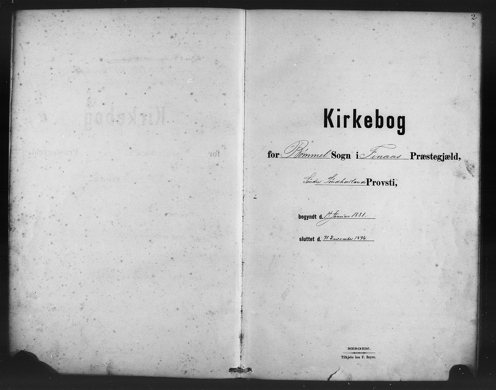 Finnås sokneprestembete, SAB/A-99925/H/Ha/Haa/Haad/L0001: Ministerialbok nr. D 1, 1880-1894, s. 2