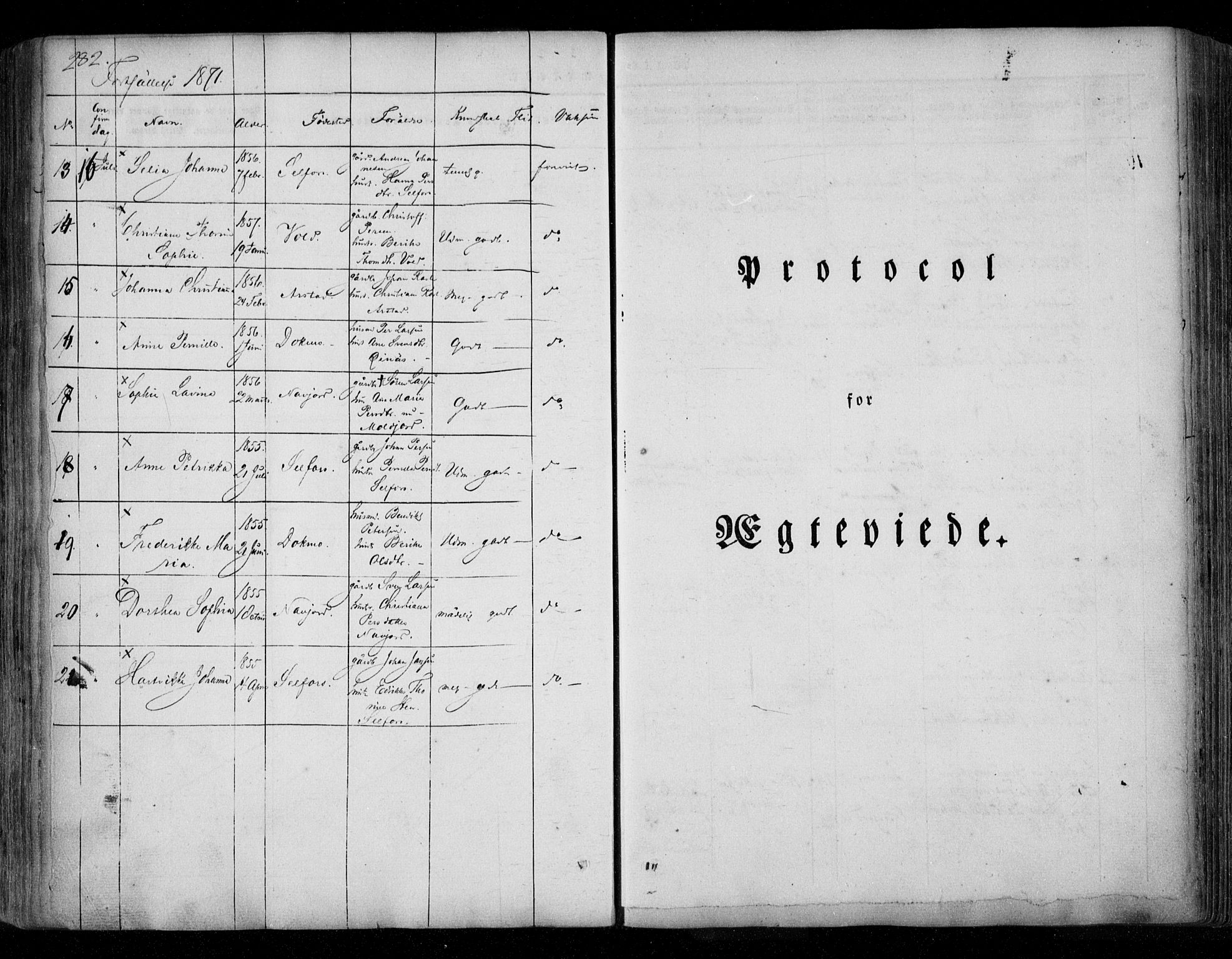 Ministerialprotokoller, klokkerbøker og fødselsregistre - Nordland, AV/SAT-A-1459/846/L0644: Ministerialbok nr. 846A02, 1837-1872, s. 282