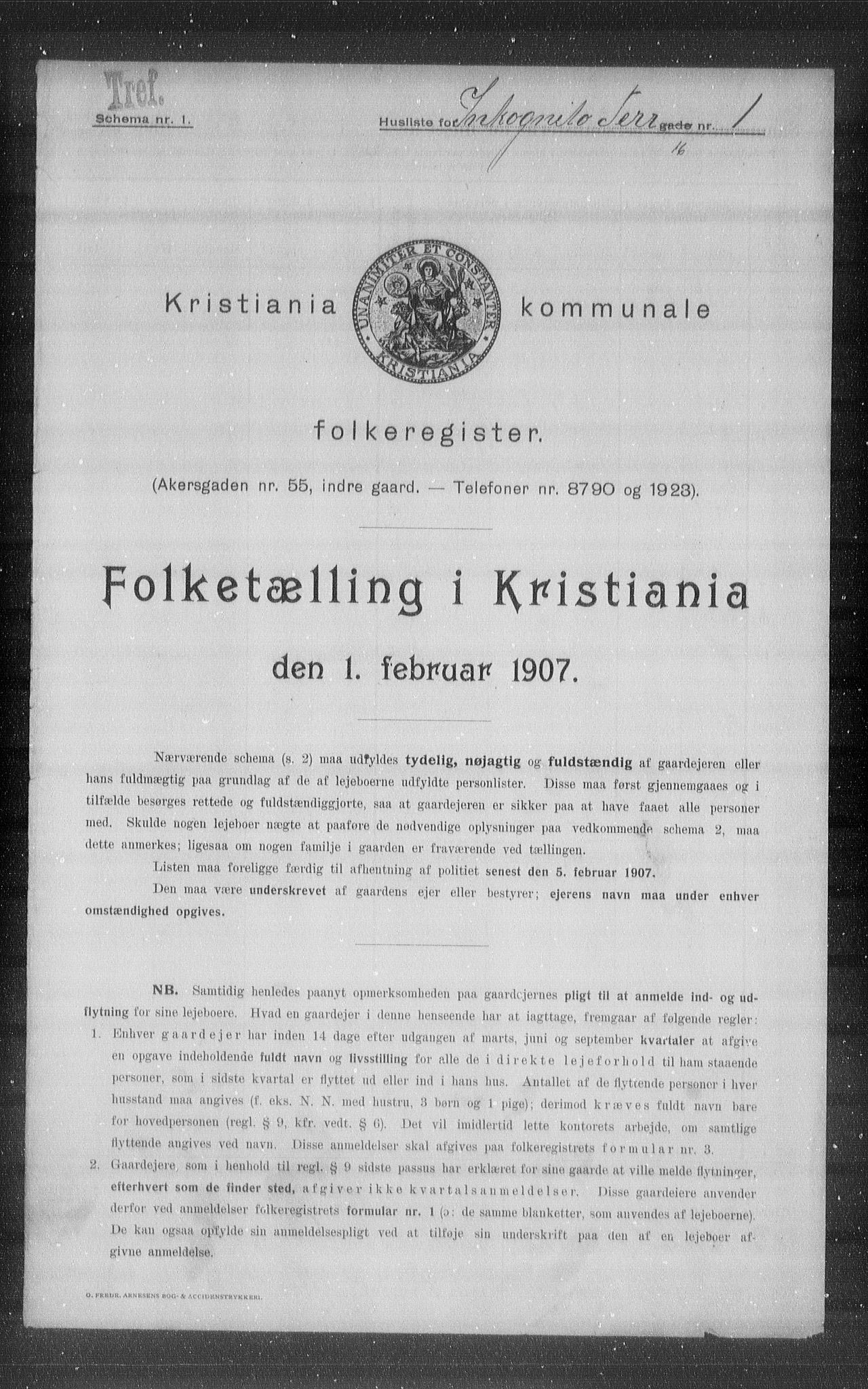 OBA, Kommunal folketelling 1.2.1907 for Kristiania kjøpstad, 1907, s. 22531