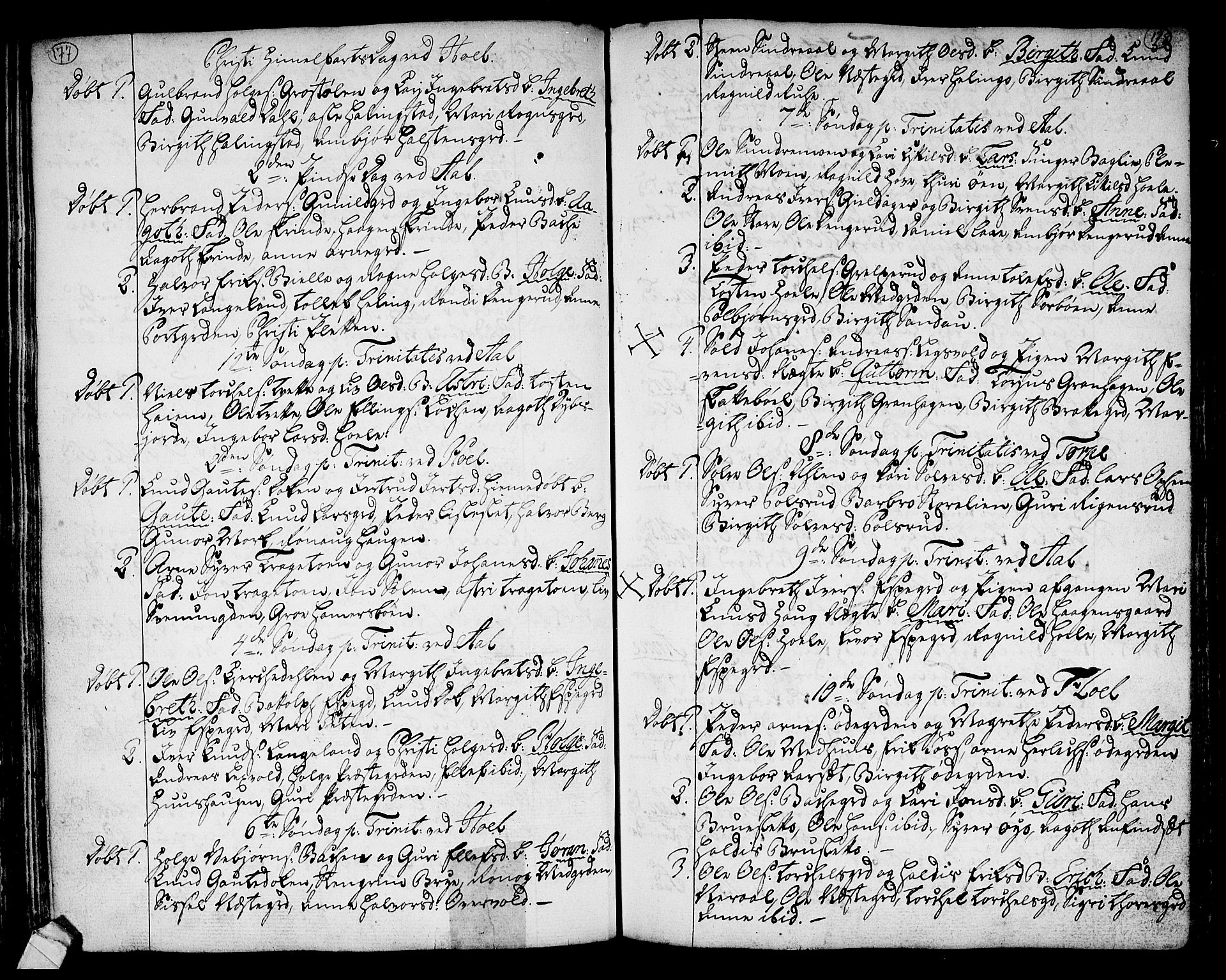 Ål kirkebøker, AV/SAKO-A-249/F/Fa/L0002: Ministerialbok nr. I 2, 1771-1806, s. 177-178