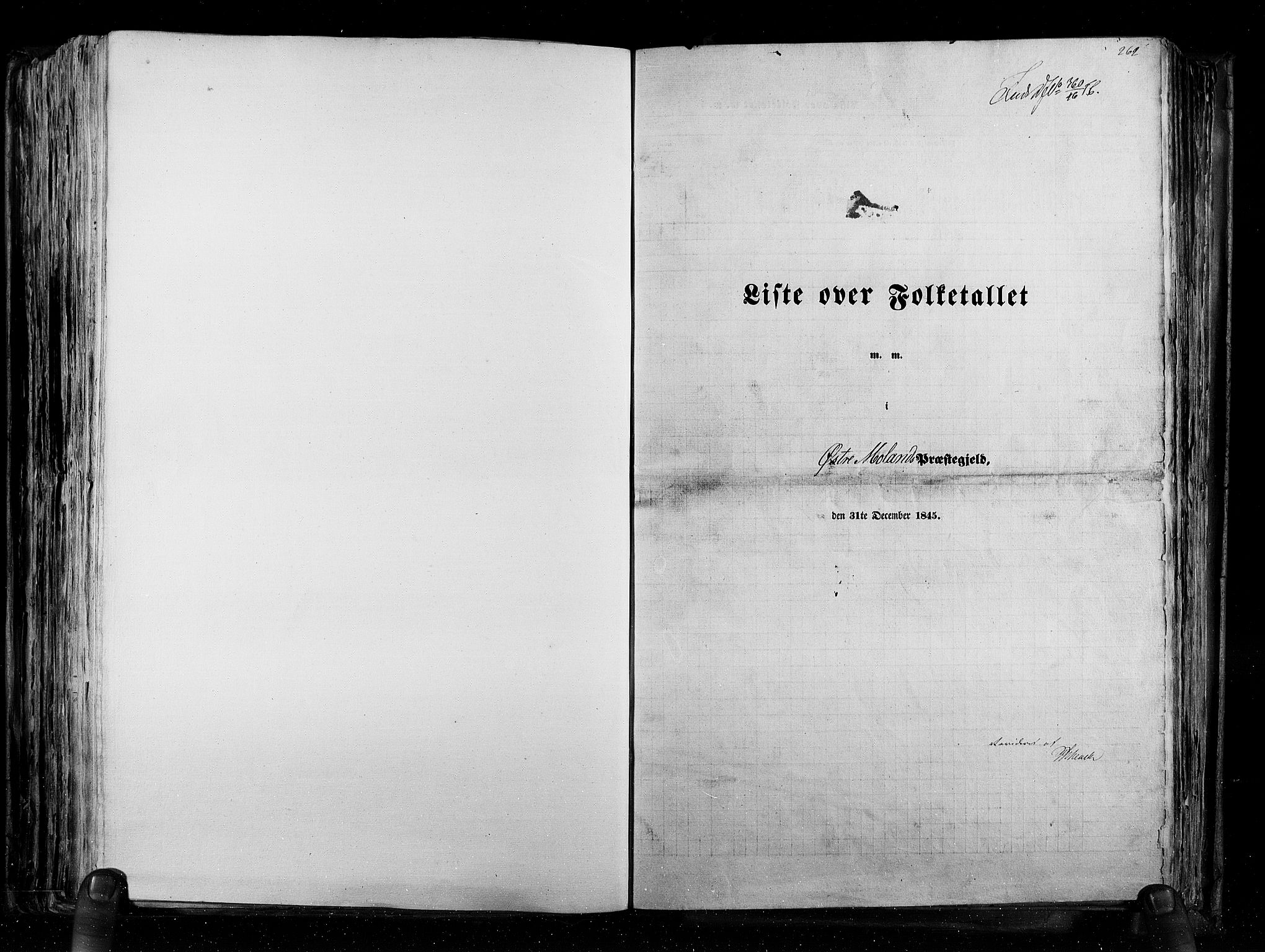 RA, Folketellingen 1845, bind 5: Bratsberg amt og Nedenes og Råbyggelaget amt, 1845, s. 262