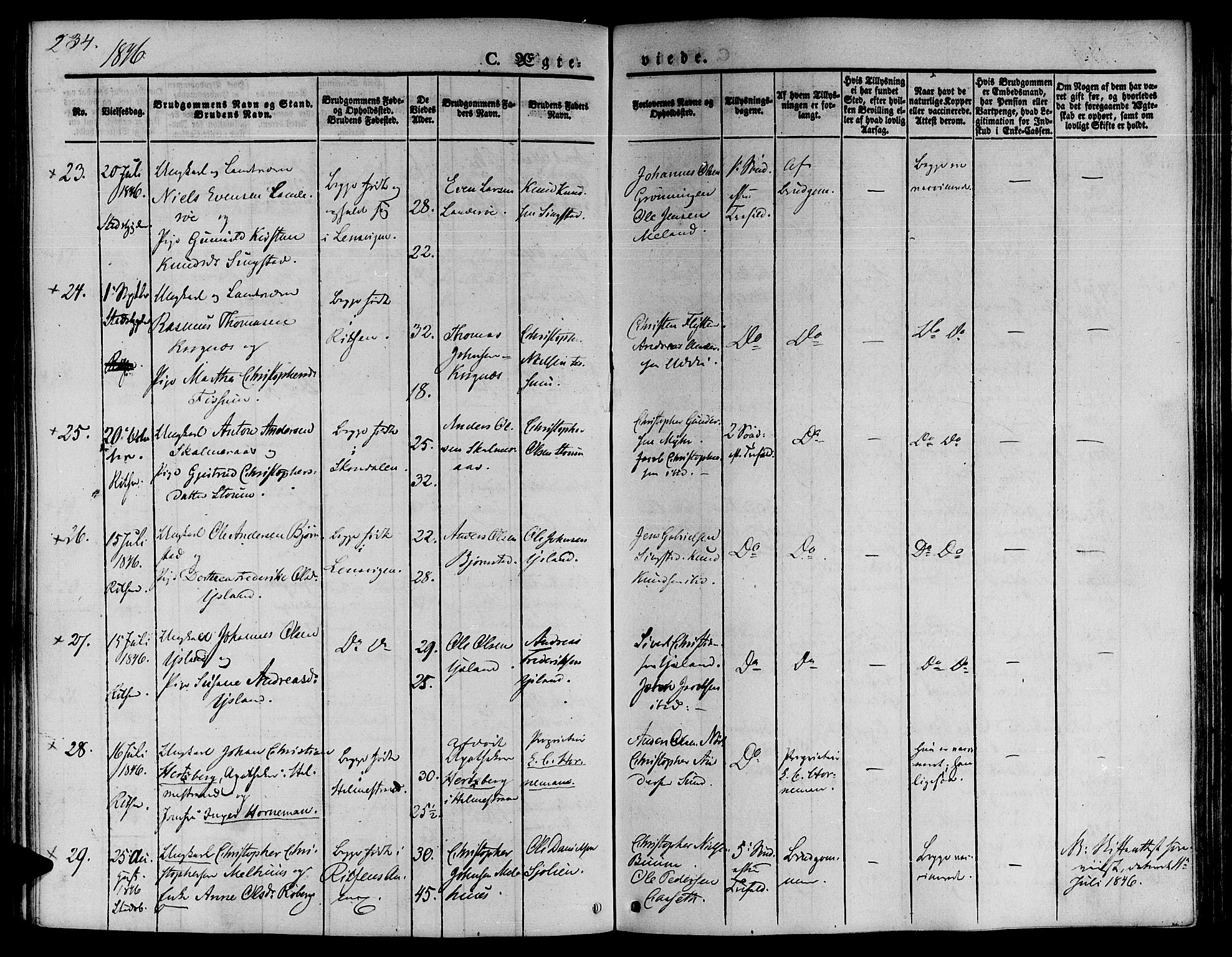 Ministerialprotokoller, klokkerbøker og fødselsregistre - Sør-Trøndelag, SAT/A-1456/646/L0610: Ministerialbok nr. 646A08, 1837-1847, s. 234