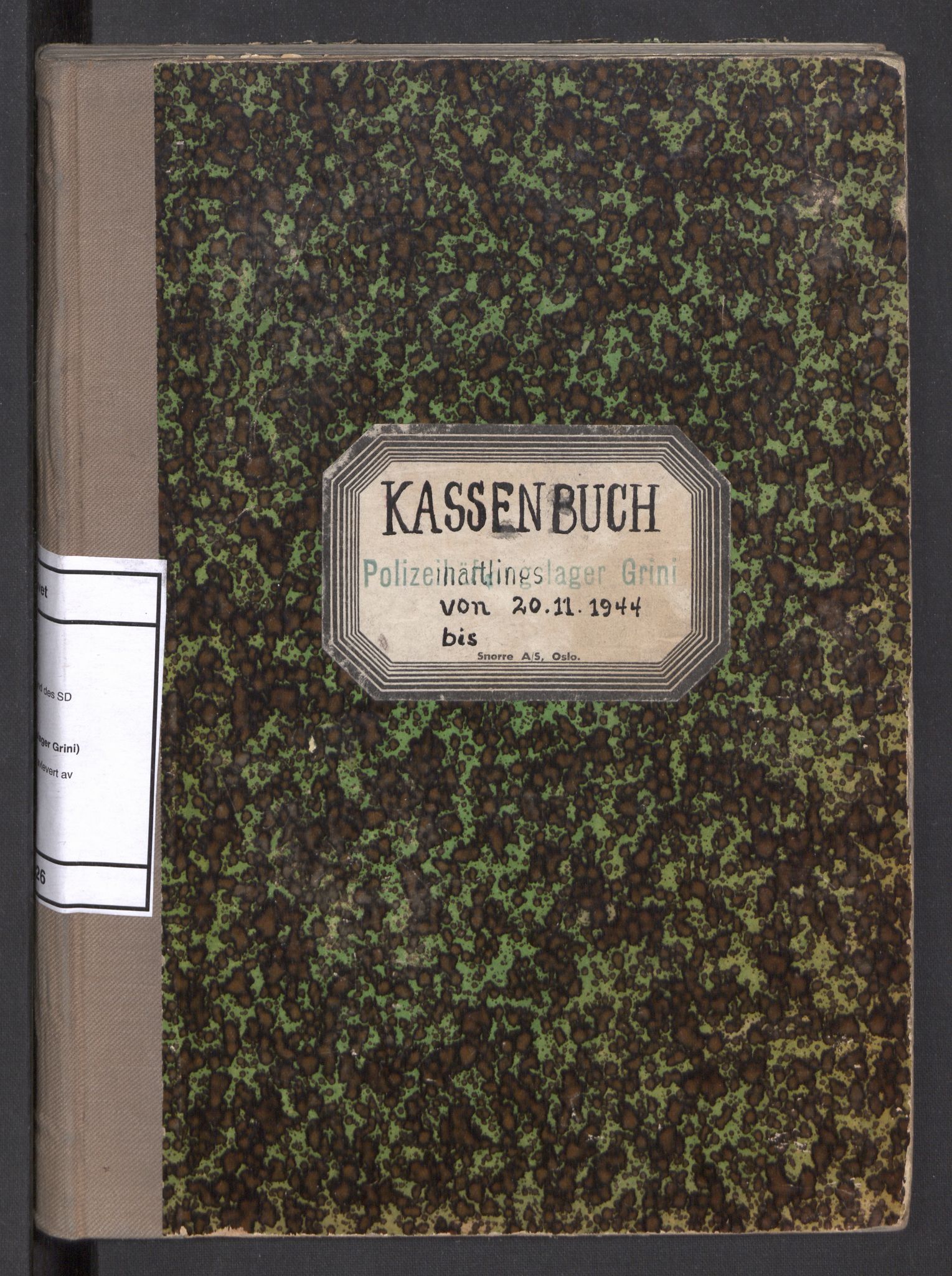 Befehlshaber der Sicherheitspolizei und des SD, AV/RA-RAFA-5969/F/Fa/Faa/L0026: Kassenbuch. Oversikt over kontanter avlevert av fangene , 1944-1945