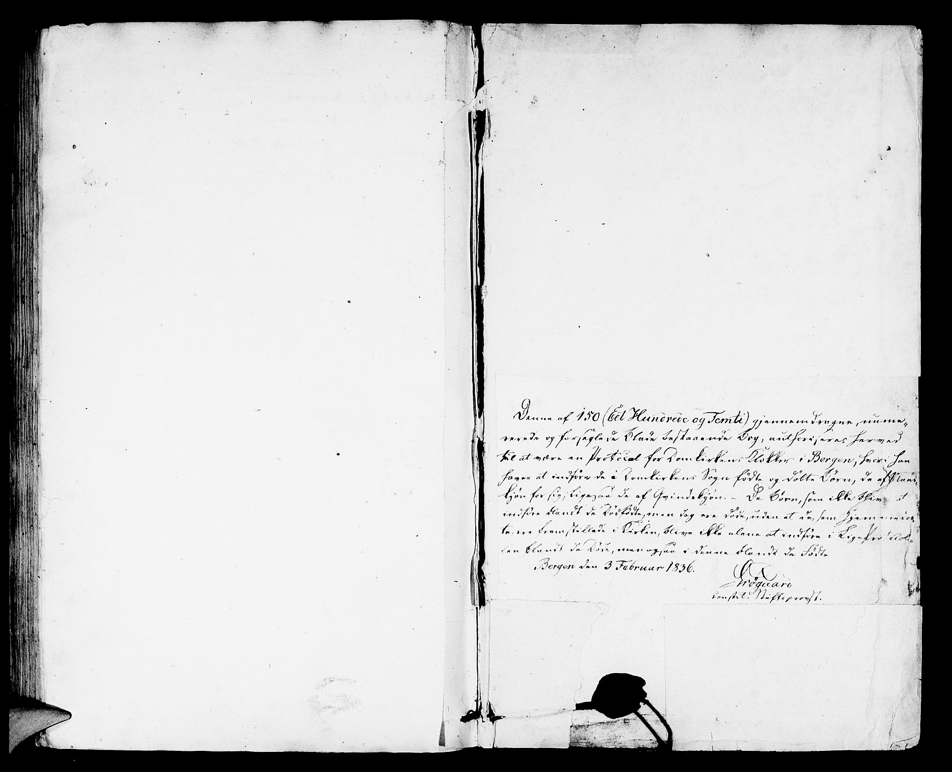 Domkirken sokneprestembete, SAB/A-74801/H/Hab/L0008: Klokkerbok nr. B 1, 1836-1841