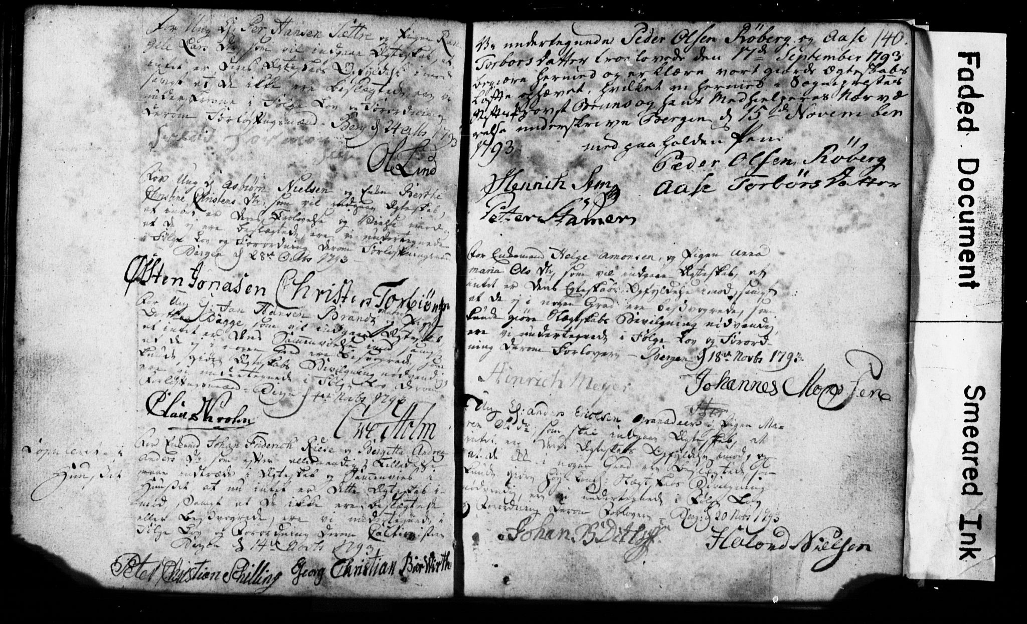 Korskirken sokneprestembete, SAB/A-76101: Forlovererklæringer nr. II.5.1, 1776-1816, s. 140
