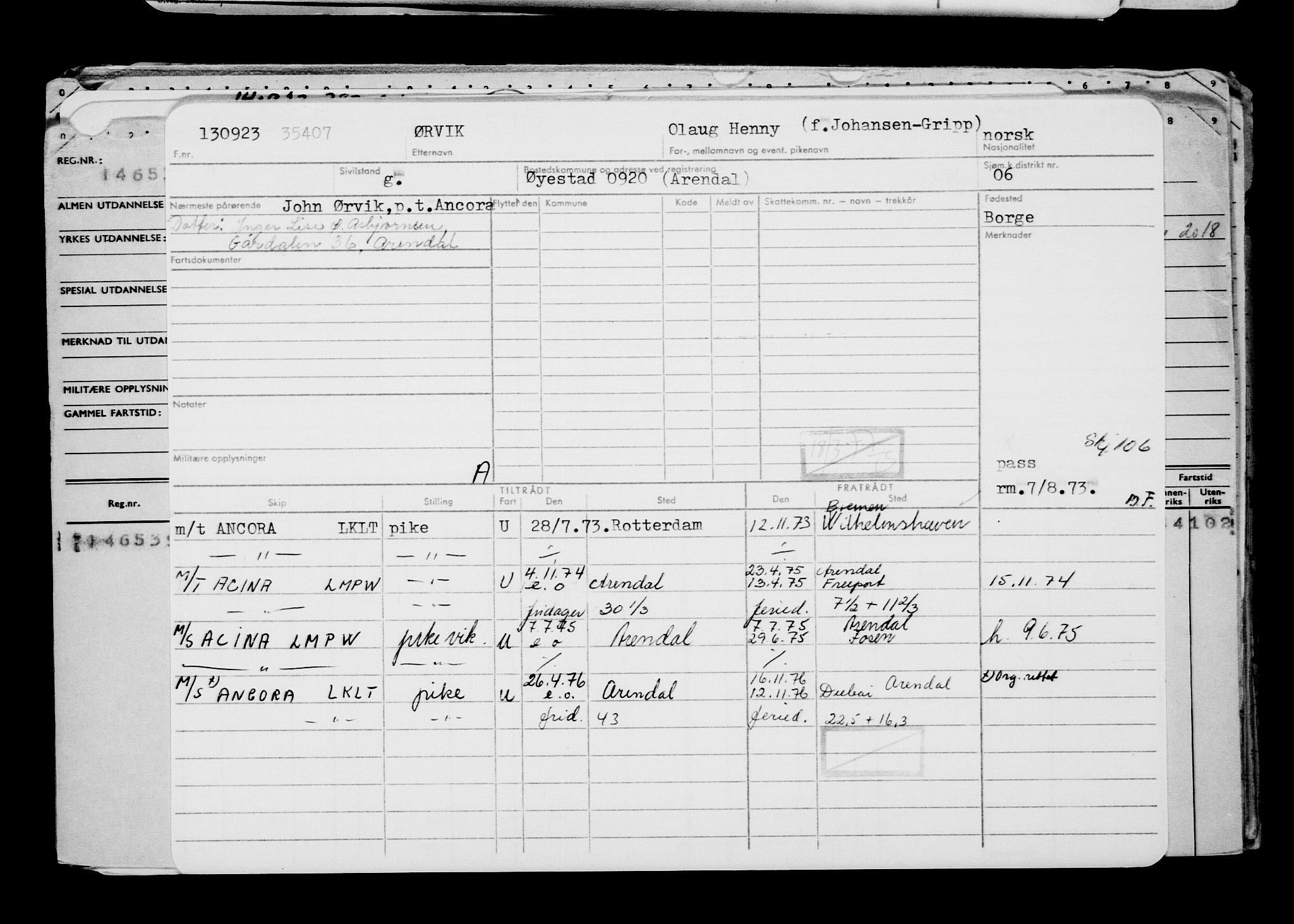 Direktoratet for sjømenn, AV/RA-S-3545/G/Gb/L0222: Hovedkort, 1923, s. 810