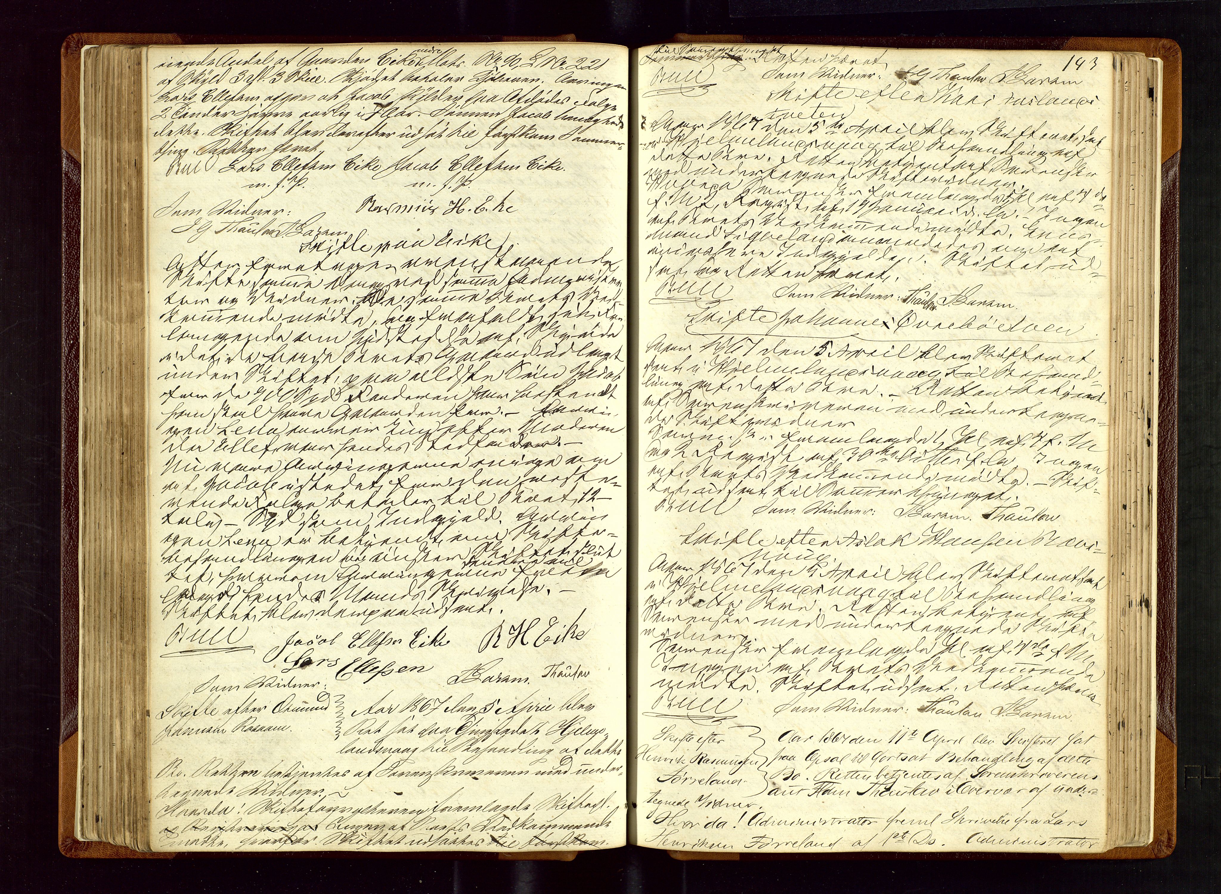 Ryfylke tingrett, AV/SAST-A-100055/001/IV/IVF/L0002: Skifteforhandlingsprotokoll A 2, 1861-1874, s. 143