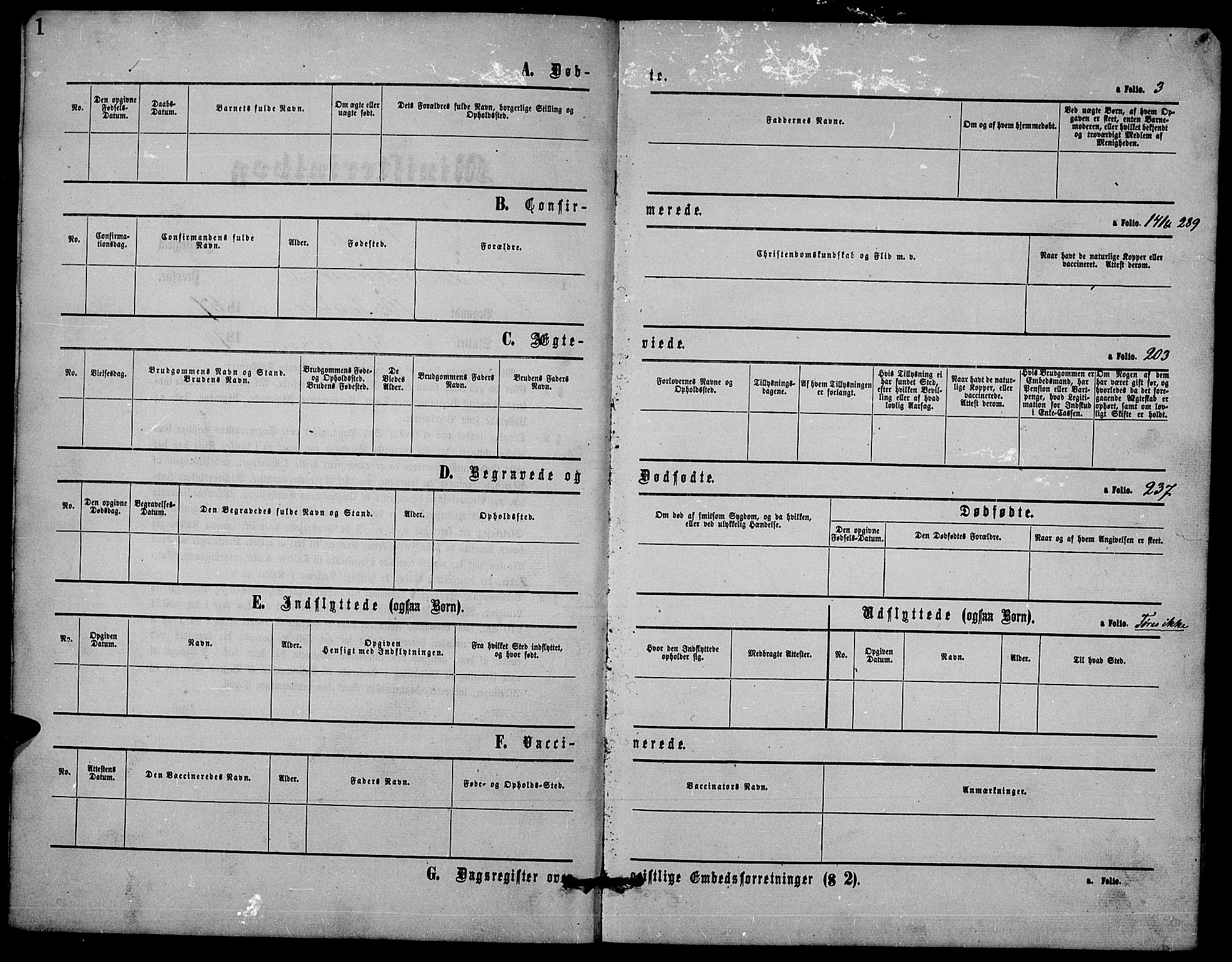 Ringebu prestekontor, SAH/PREST-082/H/Ha/Hab/L0004: Klokkerbok nr. 4, 1867-1879, s. 1