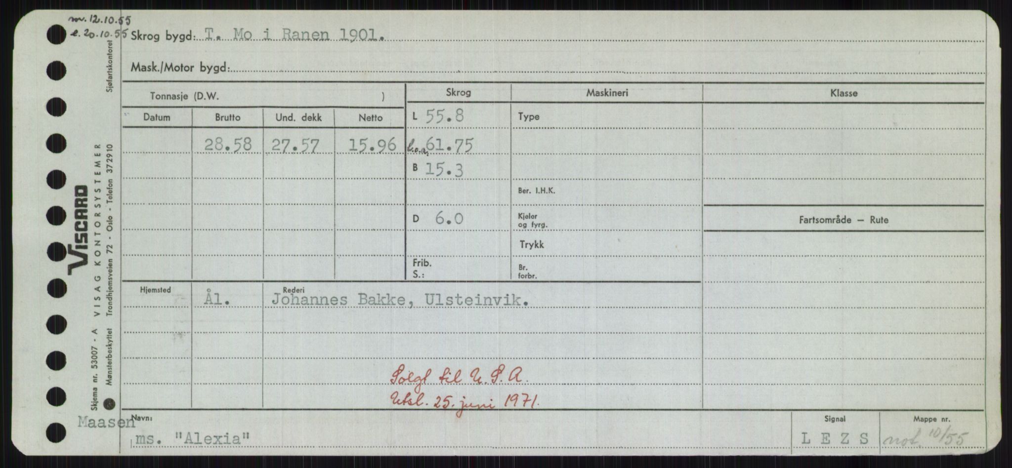 Sjøfartsdirektoratet med forløpere, Skipsmålingen, RA/S-1627/H/Hd/L0001: Fartøy, A-Anv, s. 297