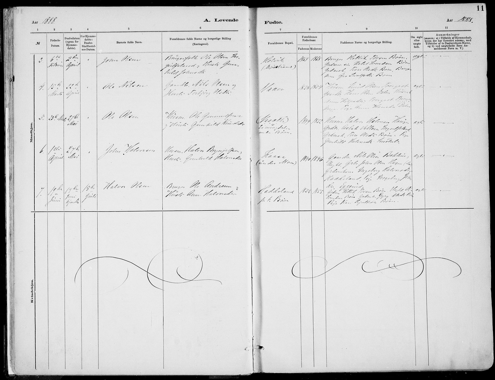 Rjukan kirkebøker, SAKO/A-294/F/Fa/L0001: Ministerialbok nr. 1, 1878-1912, s. 11