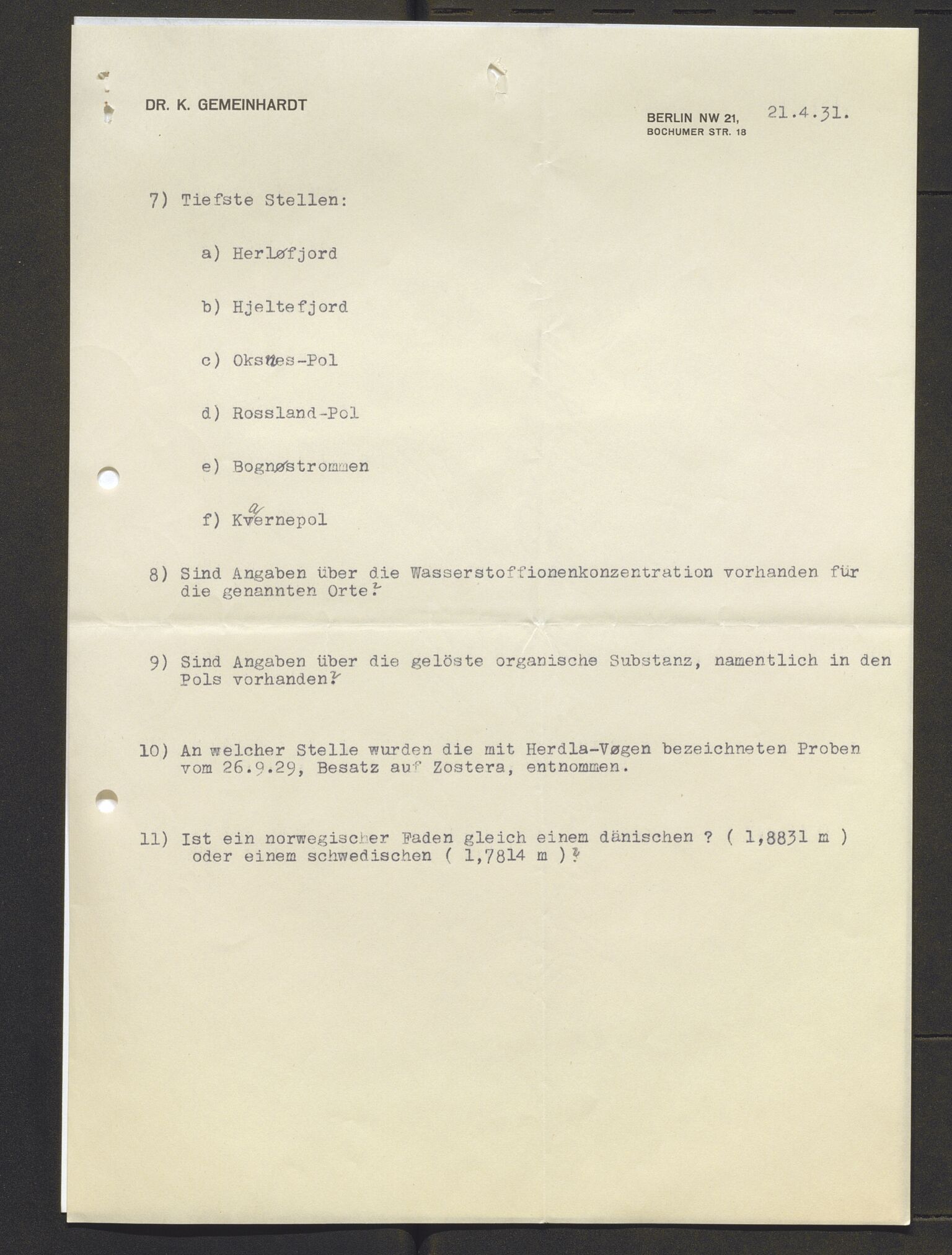 Bergens Museum, AV/SAB-A-17301/13/D/L0002: Korrespondanse , 1928-1940, s. 74