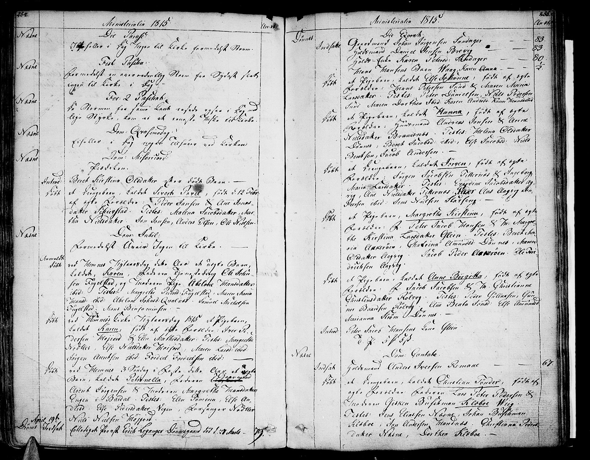 Ministerialprotokoller, klokkerbøker og fødselsregistre - Nordland, AV/SAT-A-1459/838/L0545: Ministerialbok nr. 838A04, 1791-1820, s. 254-255