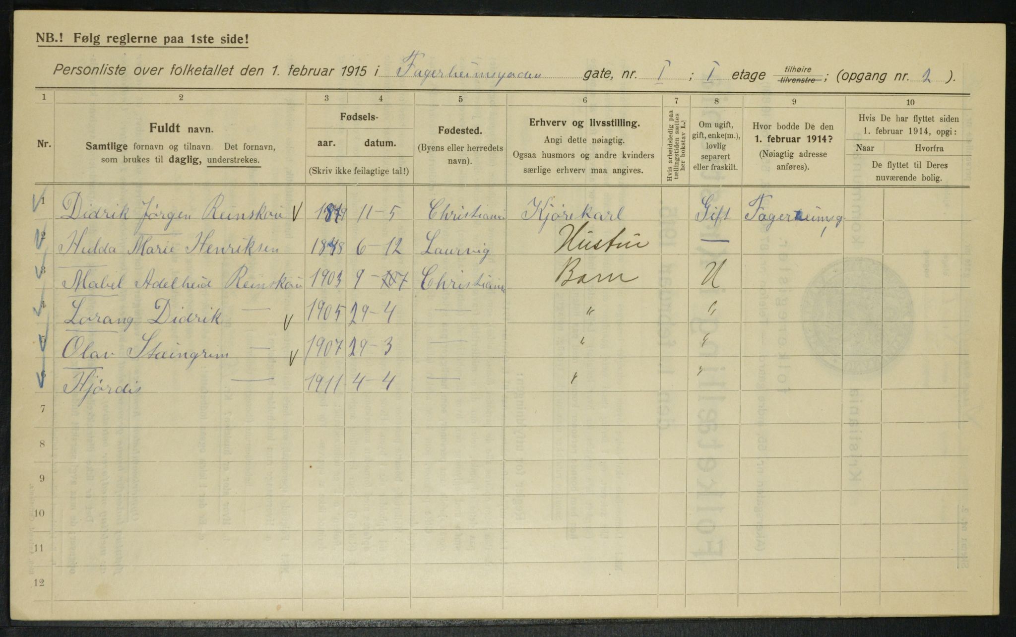 OBA, Kommunal folketelling 1.2.1915 for Kristiania, 1915, s. 22644