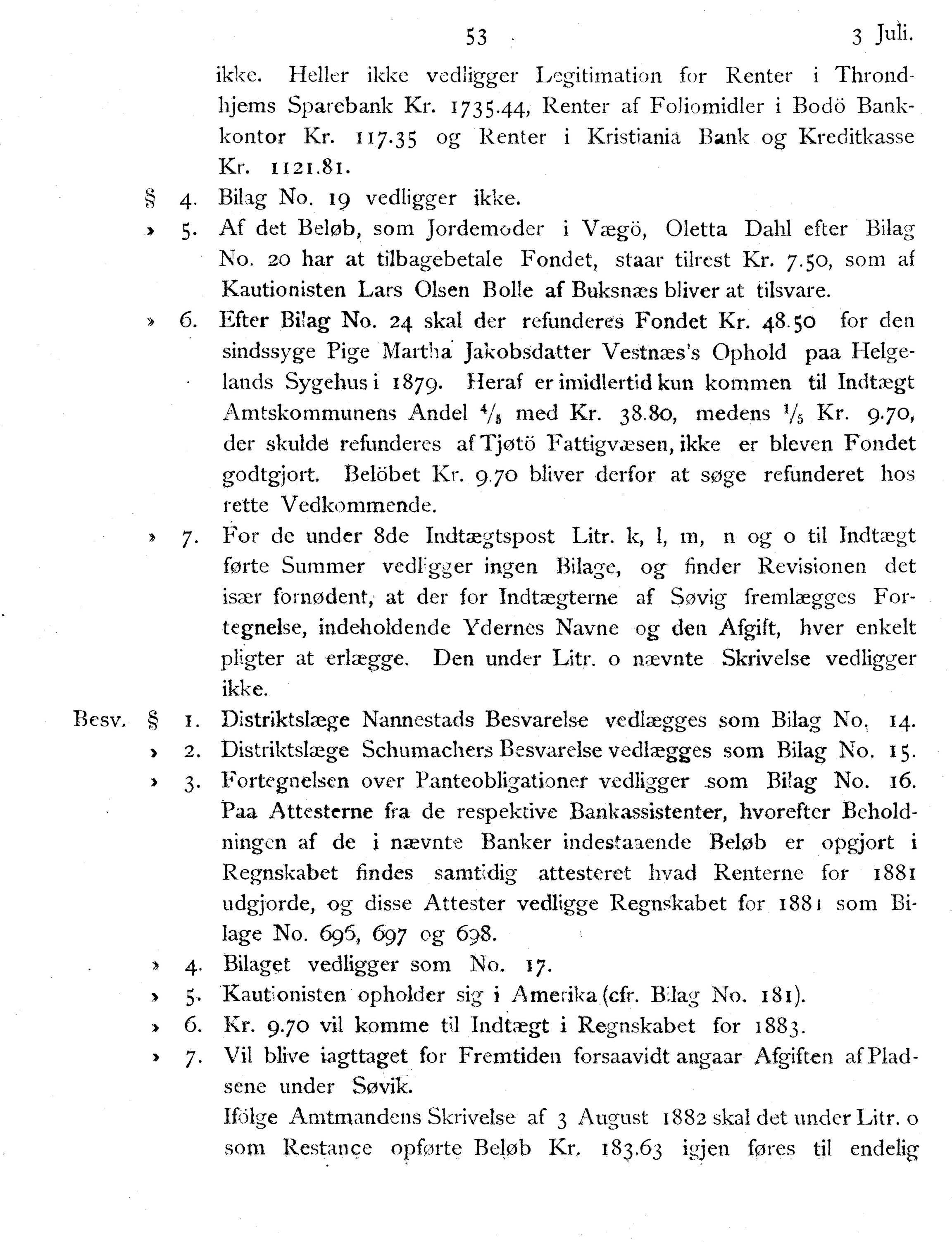 Nordland Fylkeskommune. Fylkestinget, AIN/NFK-17/176/A/Ac/L0014: Fylkestingsforhandlinger 1881-1885, 1881-1885