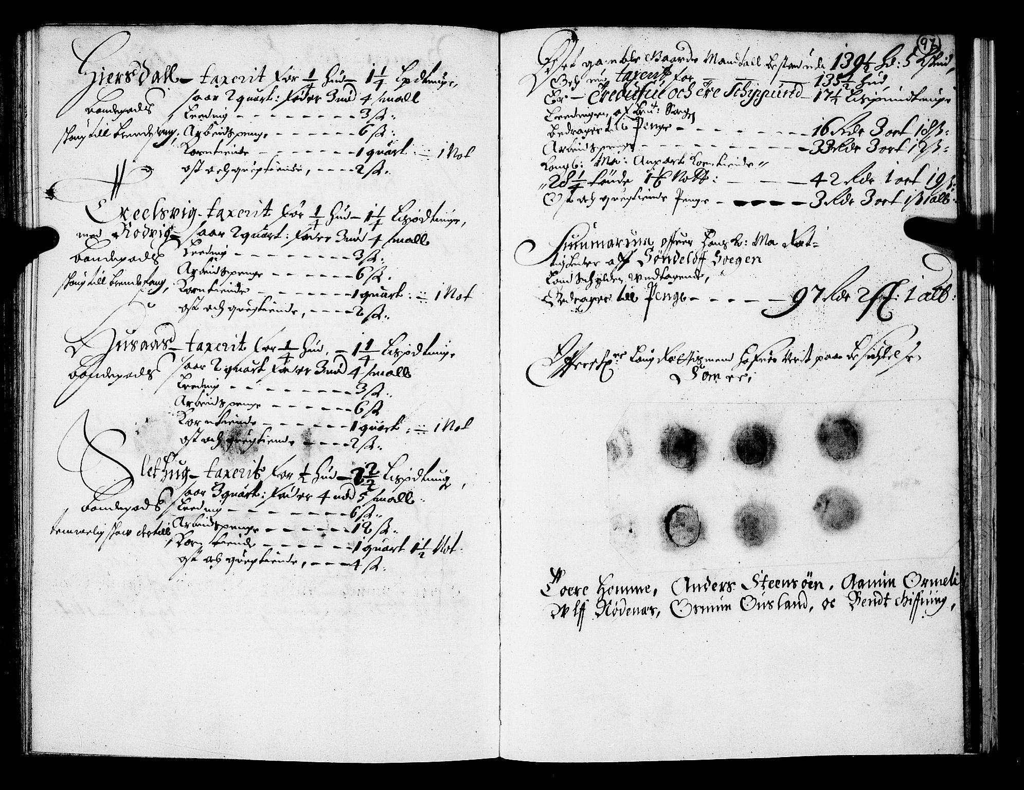 Rentekammeret inntil 1814, Realistisk ordnet avdeling, AV/RA-EA-4070/N/Nb/Nba/L0028: Nedenes len, 1668, s. 96b-97a