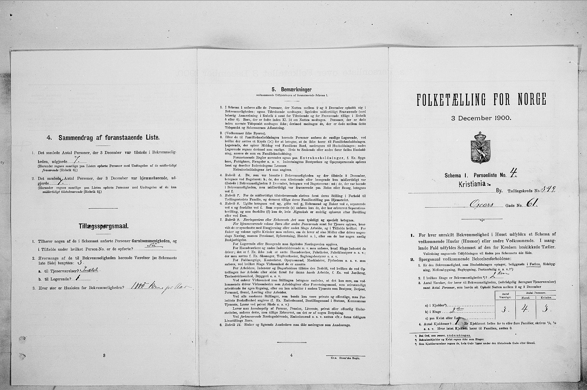 SAO, Folketelling 1900 for 0301 Kristiania kjøpstad, 1900, s. 69172
