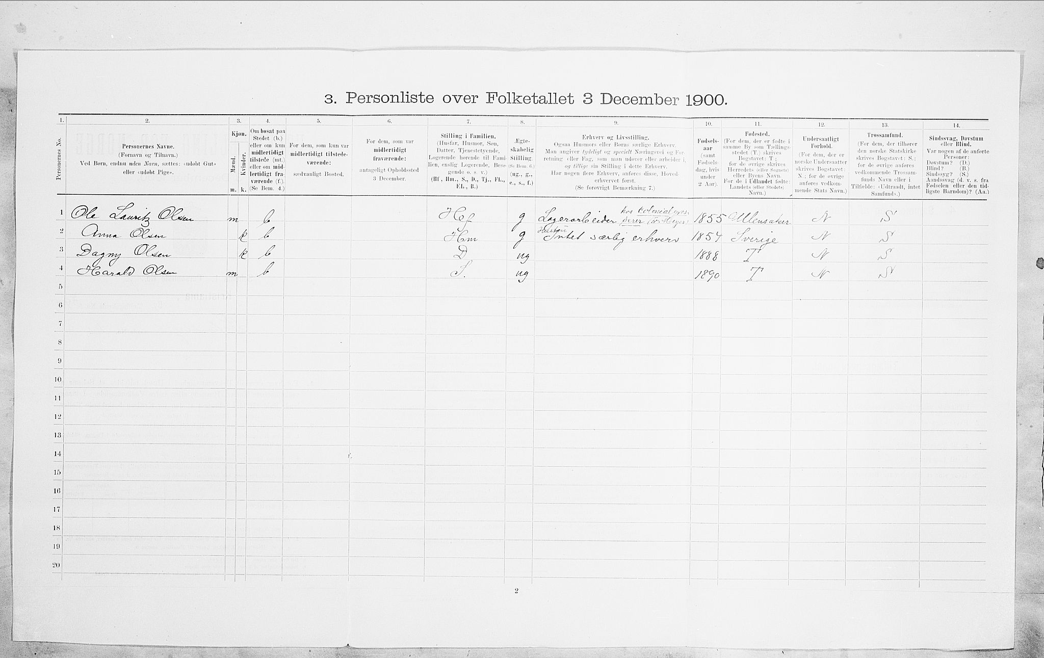 SAO, Folketelling 1900 for 0301 Kristiania kjøpstad, 1900, s. 87277