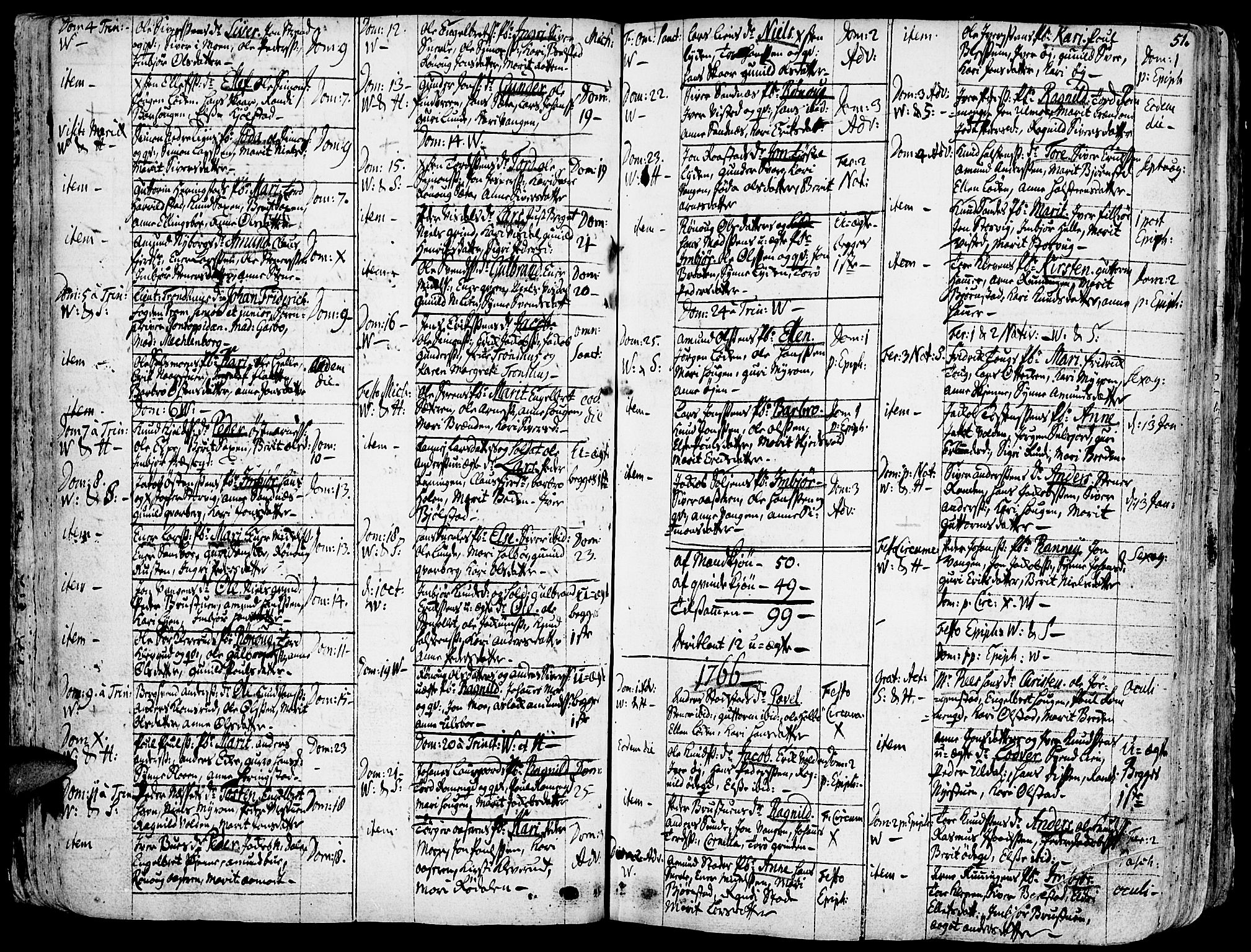 Vågå prestekontor, AV/SAH-PREST-076/H/Ha/Haa/L0001: Ministerialbok nr. 1, 1739-1810, s. 51