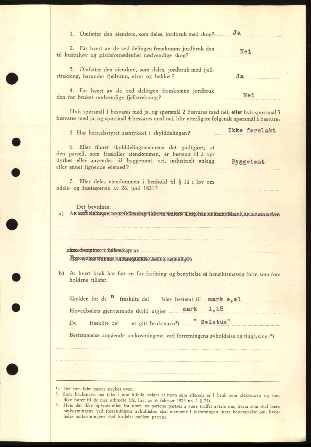 Nordre Sunnmøre sorenskriveri, SAT/A-0006/1/2/2C/2Ca: Pantebok nr. A11, 1941-1941, Dagboknr: 1319/1941